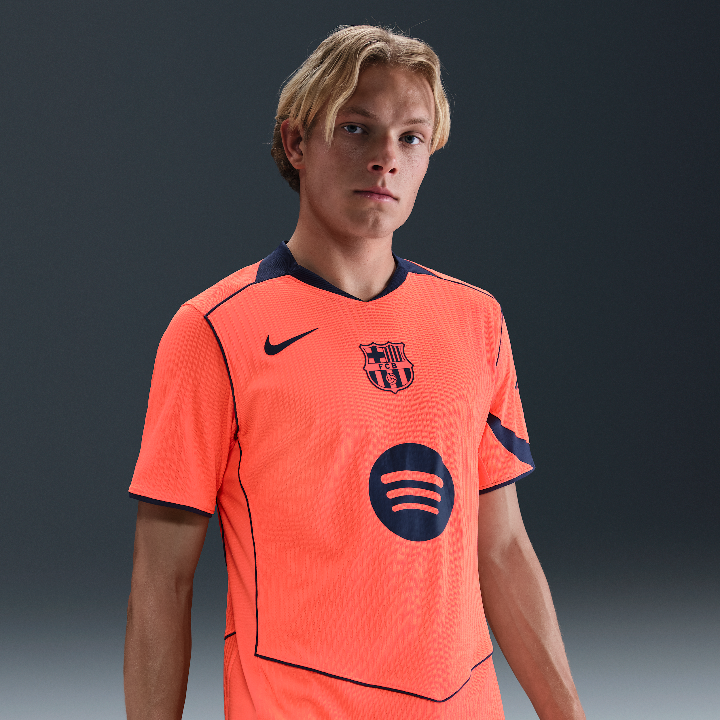 Nike FC Barcelona 2025/26 Match Derde  Total 90 authentiek voetbalshirt met Dri-FIT ADV voor heren - Oranje