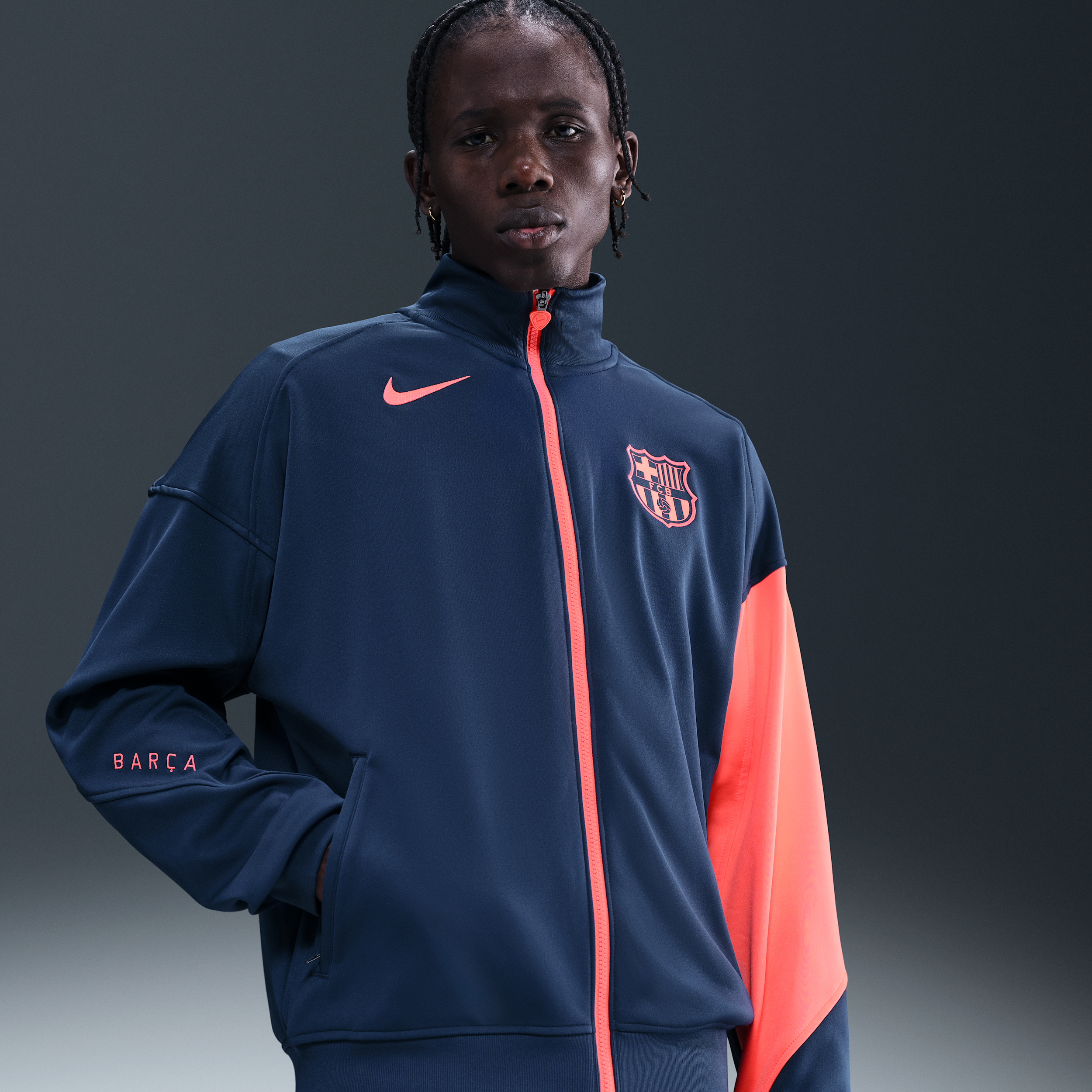 Nike FC Barcelona Academy Pro Derde  Total 90 Anthem voetbaltrainingsjack met Dri-FIT voor heren - Blauw