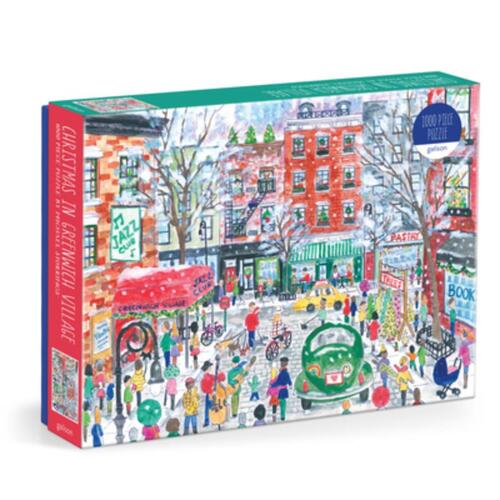 Galison Michael Storrings Christmas In Greenwich Village 1000 Piece Puzzle -   (ISBN: 9780735386099)
