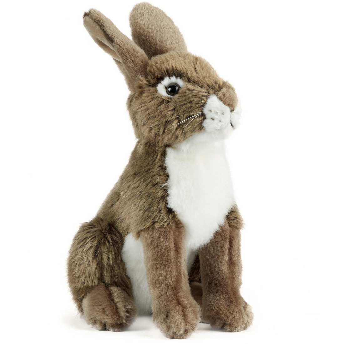 Living Nature  Pluche konijn/haas - bruin - 30 cm - knuffel - zittend - speelgoed -