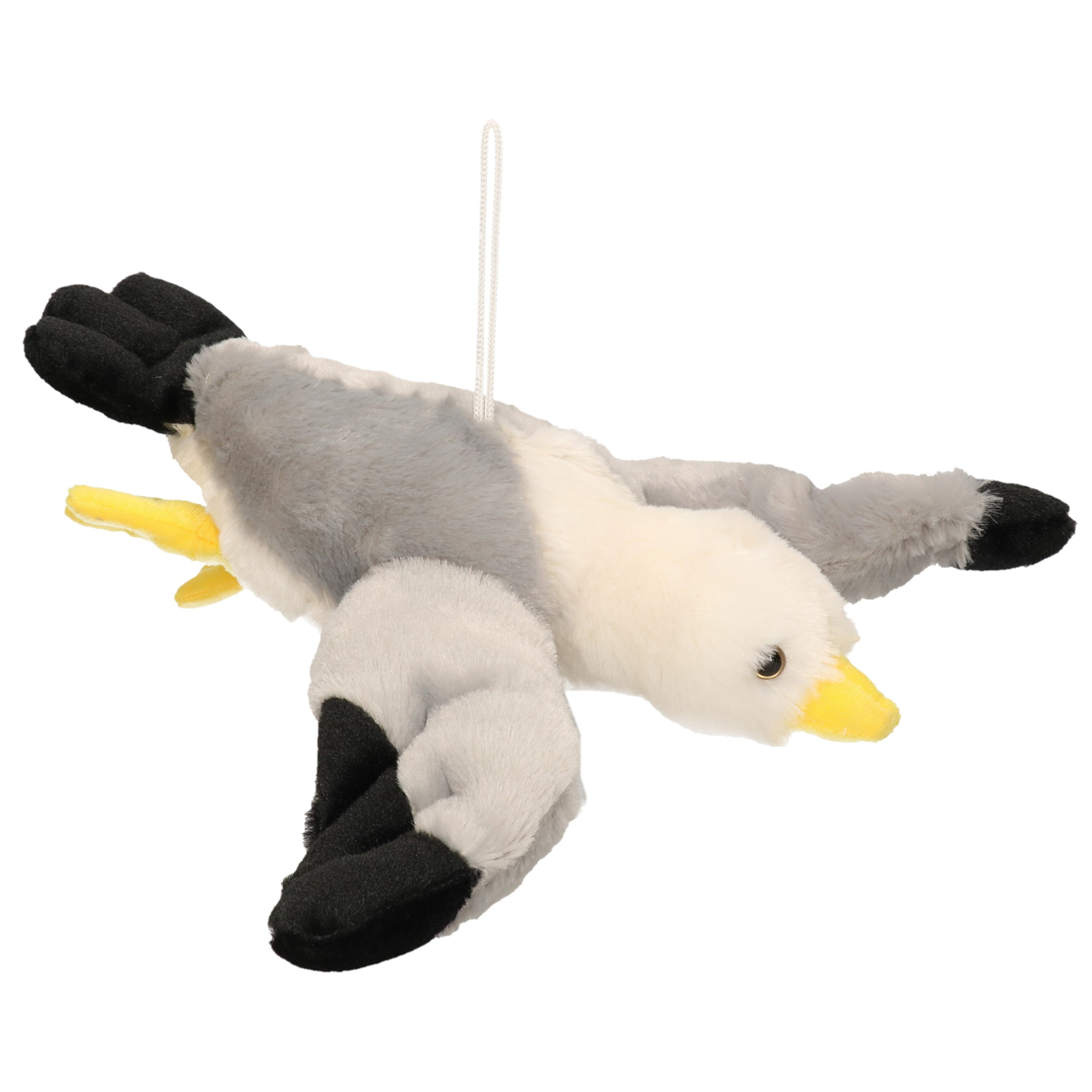 Nature Planet Vliegende meeuw knuffel - 28 cm - pluche - meeuwenknuffel - dierenknuffels -