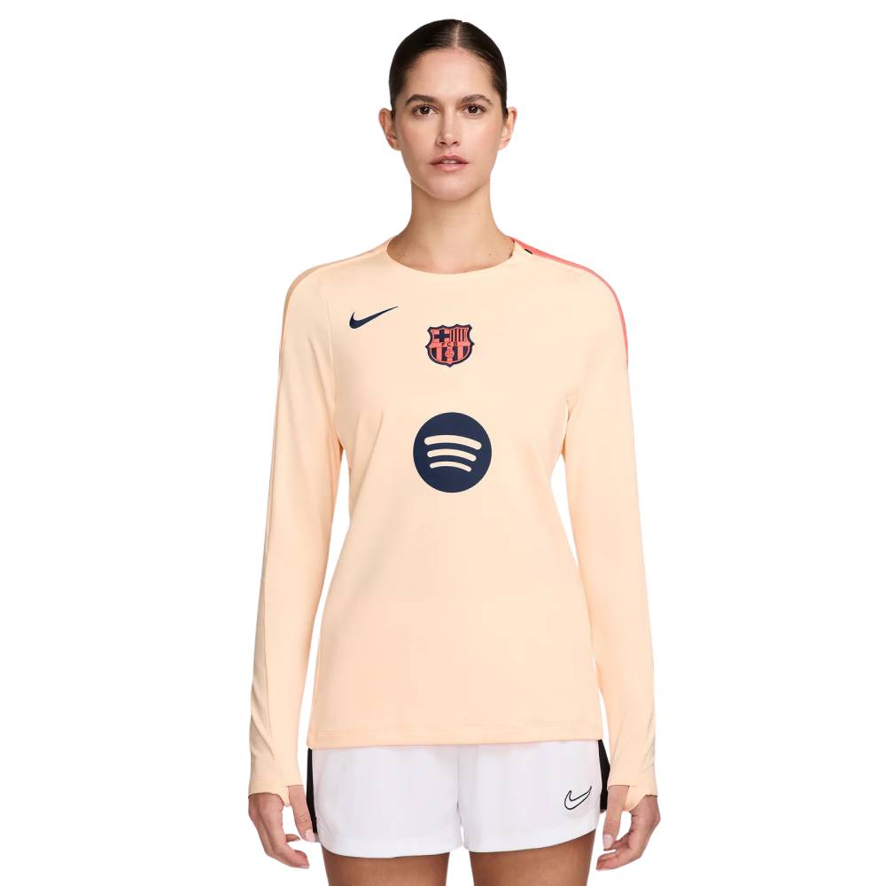 Nike FC Barcelona Strike Trainingstrui 2025-2026 Dames Oranje Donkerblauw