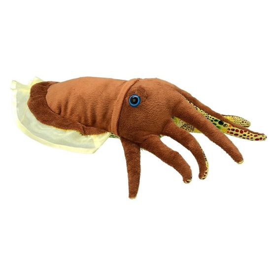 Wild Planet Octopus Knuffel - bruin - 25 cm - pluche - inktvis zeedieren knuffeldier -
