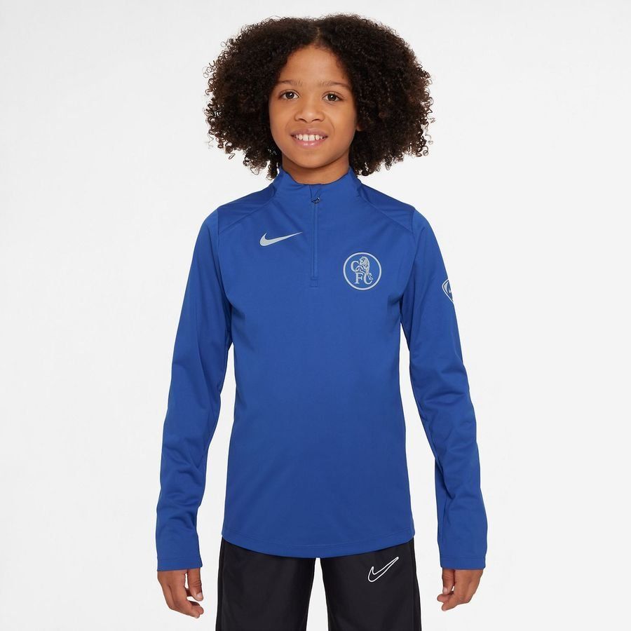 Nike Chelsea Trainingsshirt SF Strike Drill 3de - Blauw/Field Silver Kids