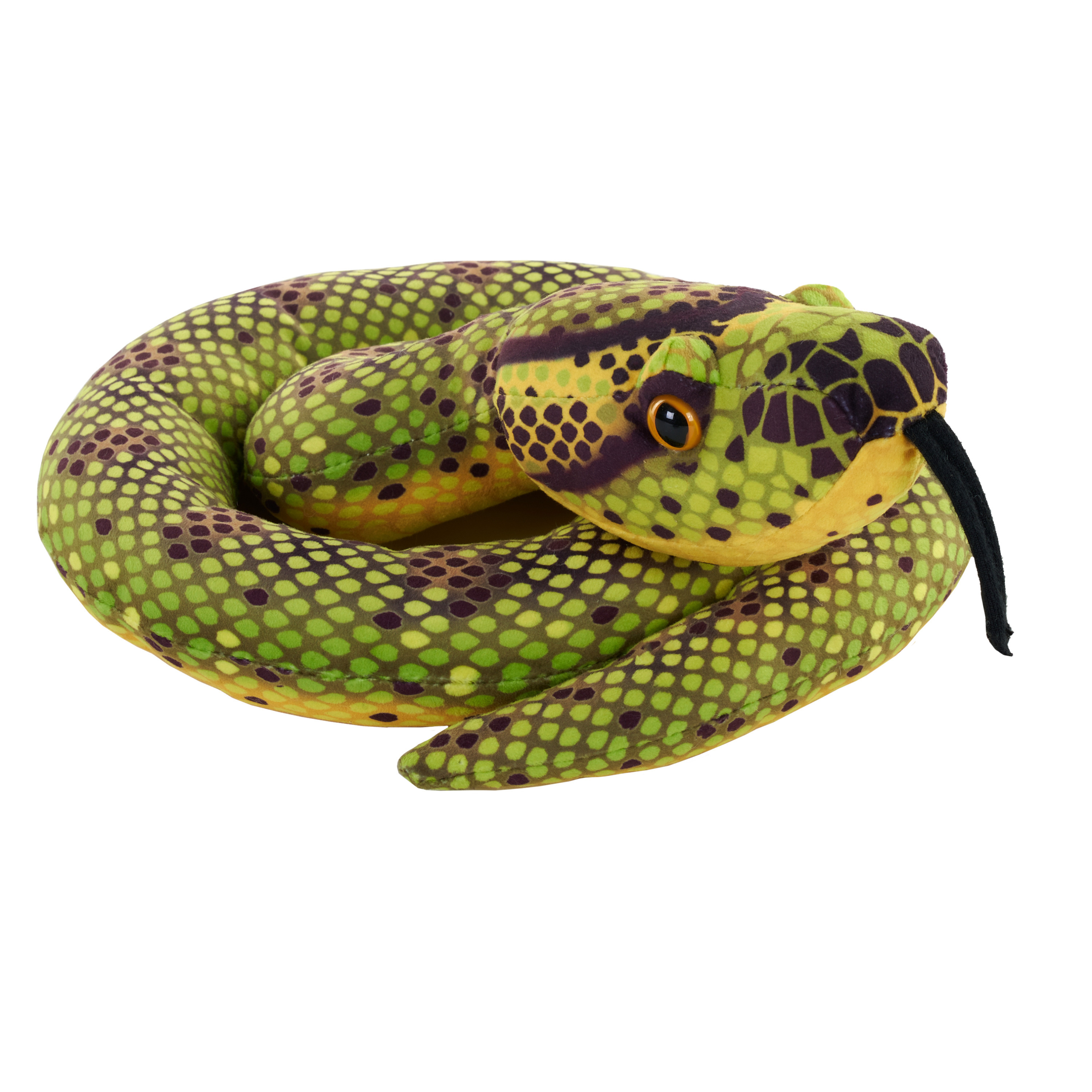 Wild Republic Pluche anaconda boomslang knuffel - groen - 91 cm - reptielen - slangen knuffeldieren -