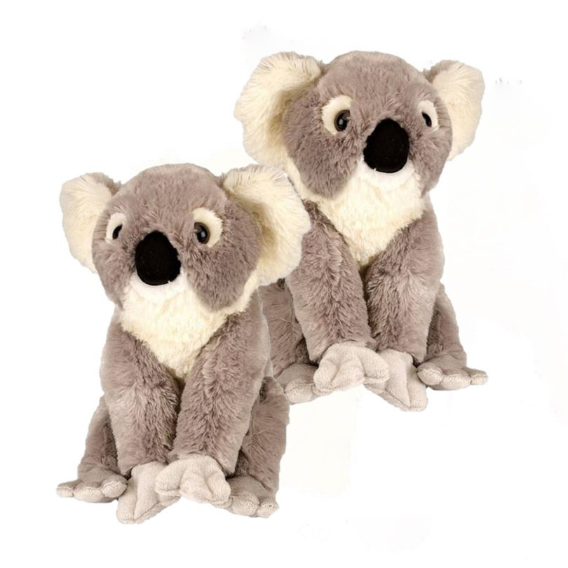 Wild Republic 2x stuks pluche koala knuffel 30 cm -