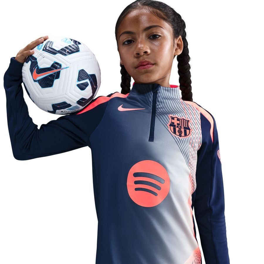 Nike Barcelona Trainingsshirt Dri-FIT Strike Drill Pre Match 3de - Navy/Oranje Kids