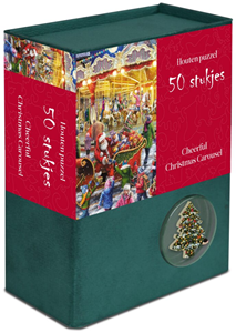 Tucker's Fun Factory Kerstpuzzel Hout - Cheerful Christmas Carousel (50 stukjes)