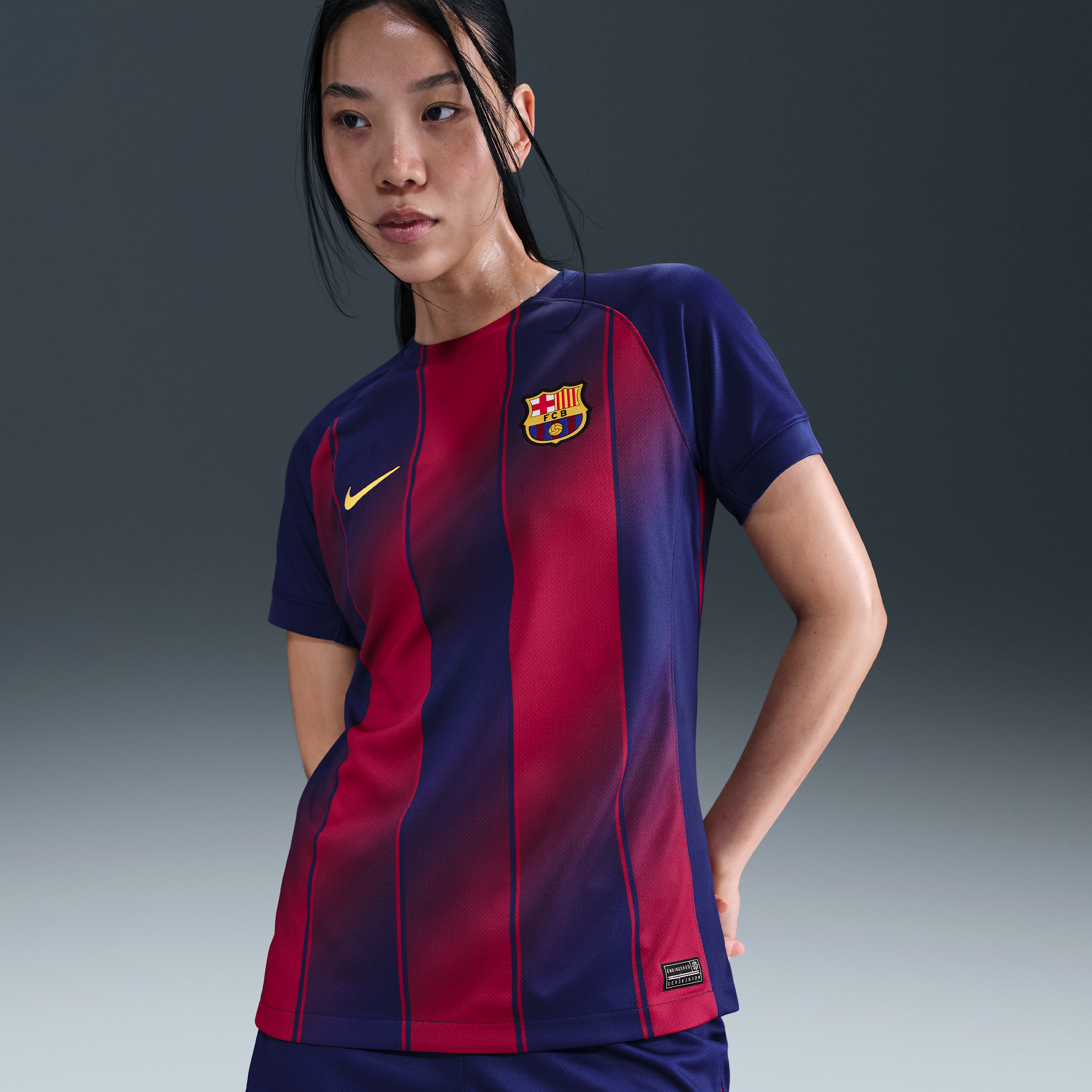 Nike FC Barcelona 2025/26 Stadium Thuis  Dri-FIT replicavoetbalshirt voor dames - Blauw