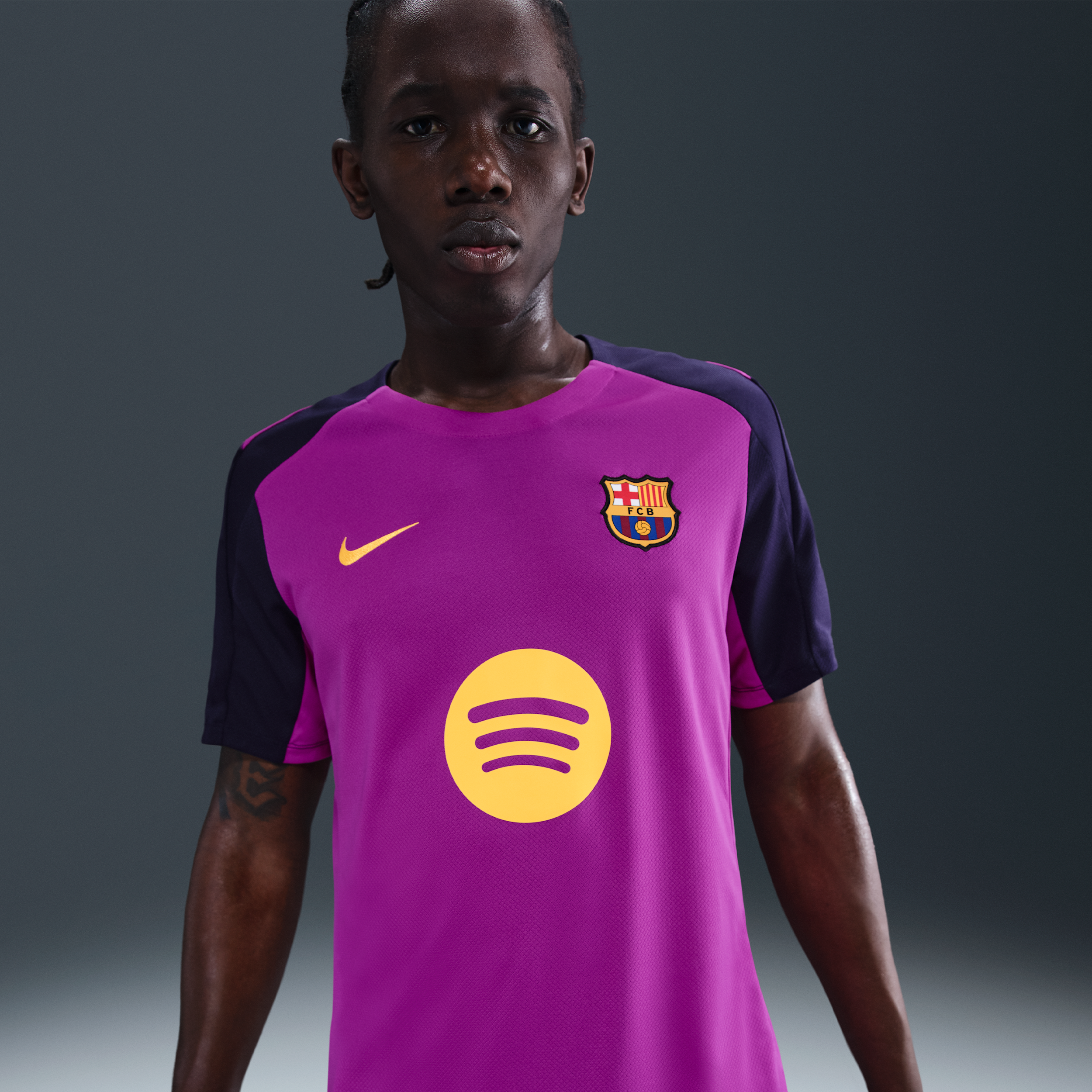 Nike FC Barcelona Strike  Dri-FIT voetbaltop met korte mouwen voor heren - Paars