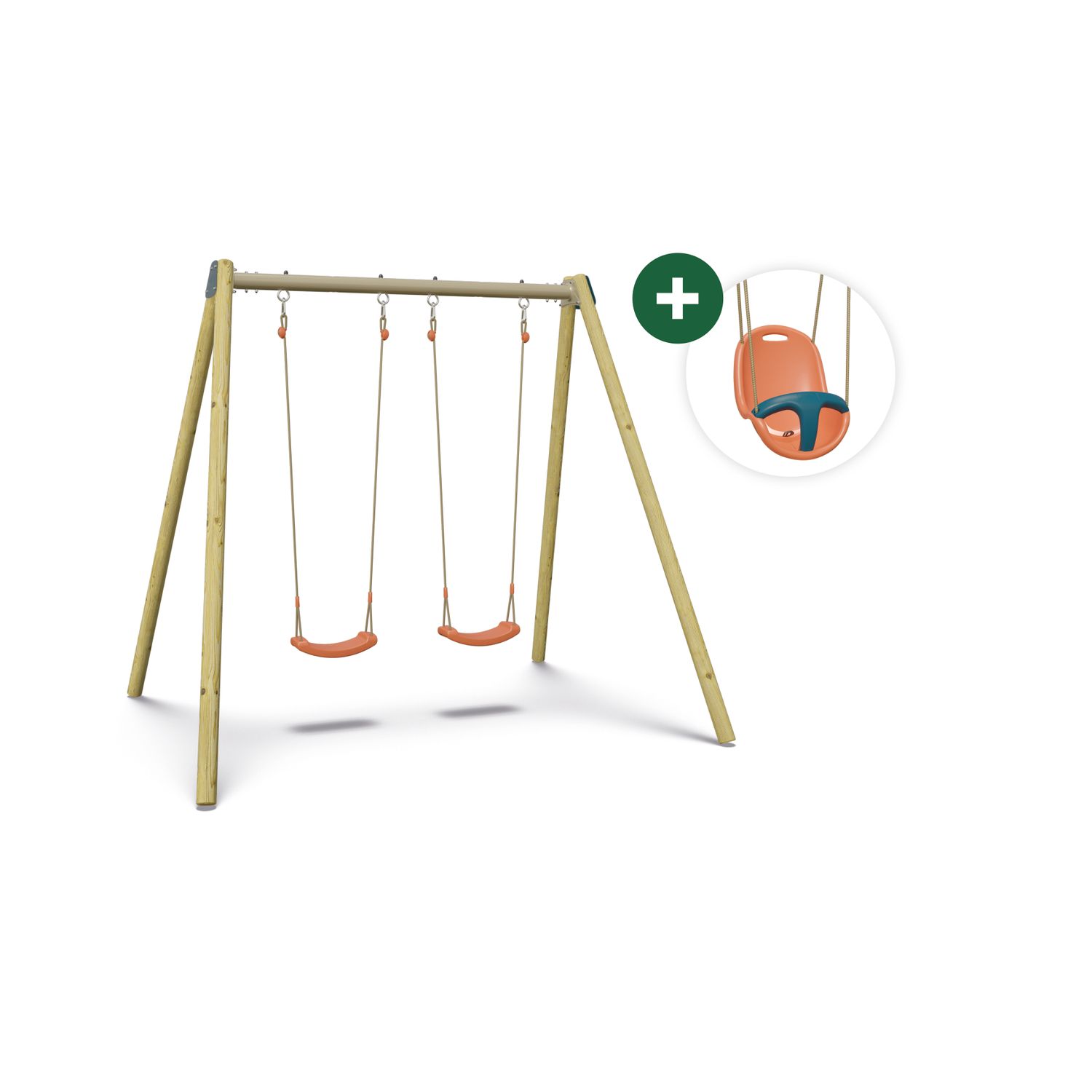 Praxis Schommel Doublo Hout 2 Personen 230cm