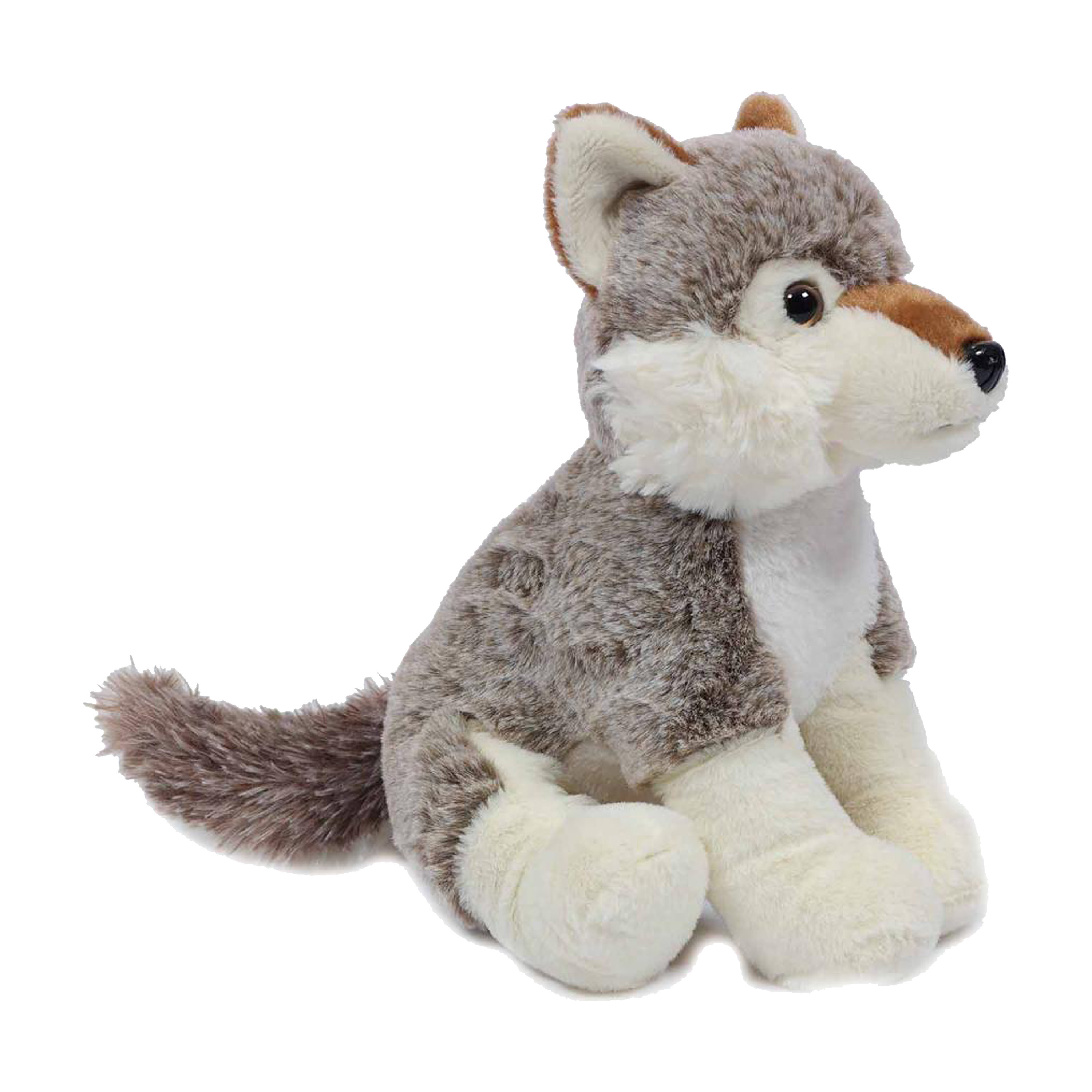 PIA Soft Toys Knuffeldier Wolf - zachte pluche stof - grijs - kwaliteit knuffels - 25 cm -