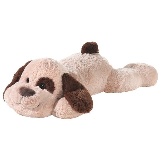 Heunec Grote pluche hond - bruin - 120 cm - knuffel - knuffelhond -