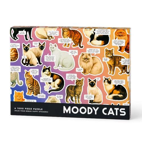 Brass Brass Monkey Moody Cats 1000 Piece Puzzle -   (ISBN: 9780735387010)