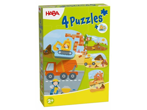 HABA Bouwplaats Puzzel (3 en 4 stukjes)