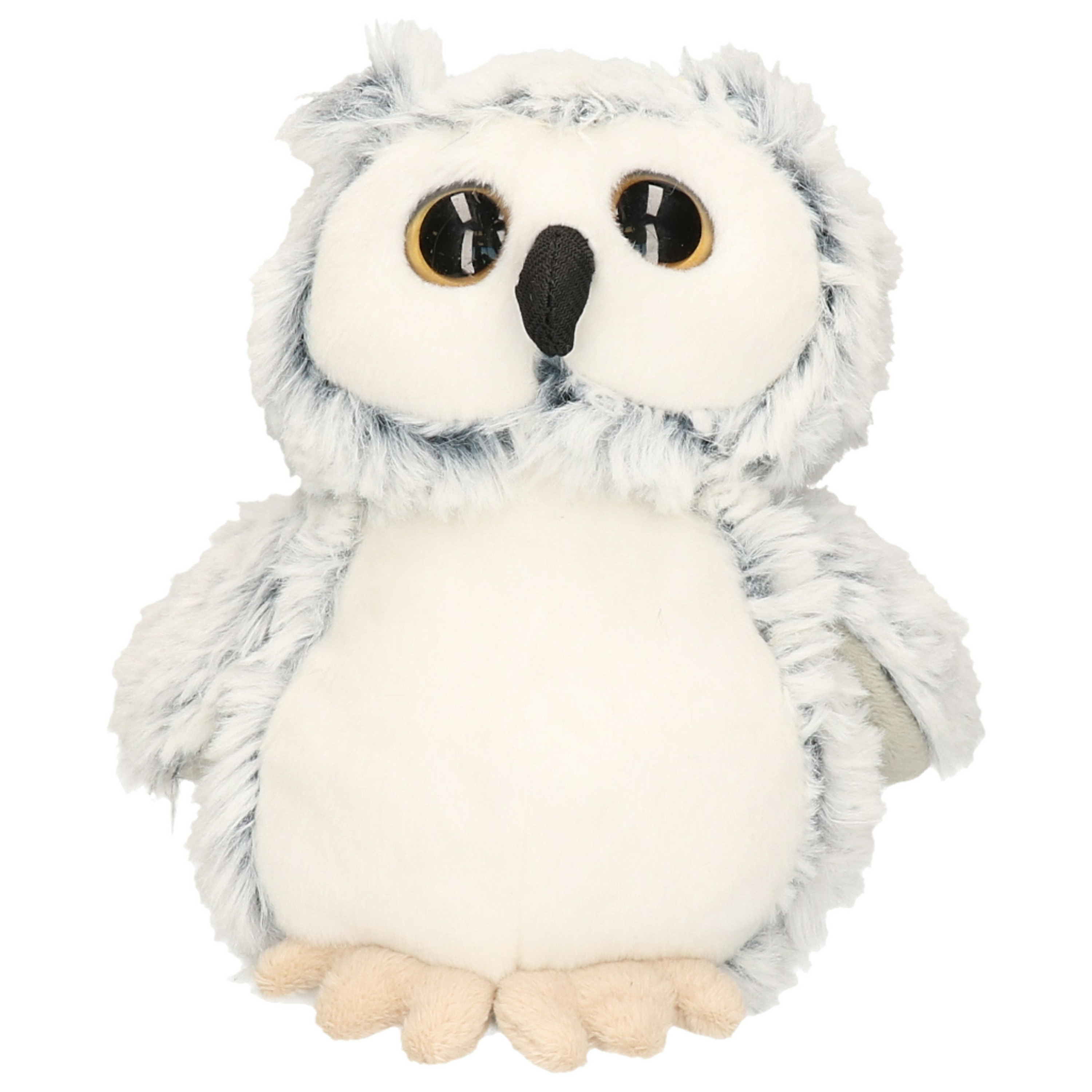 Mel-O-Design Uil vogel grijs knuffel van zachte pluche - 17 cm zittend -