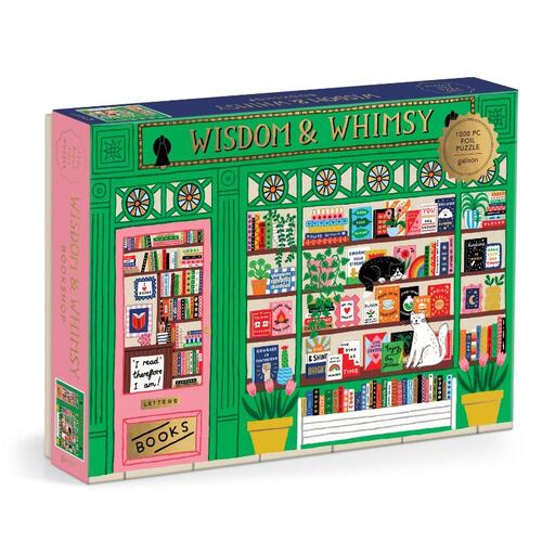 Galison Wisdom & Whimsy Bookshop 1000 Piece Foil Puzzle -   (ISBN: 9780735388000)