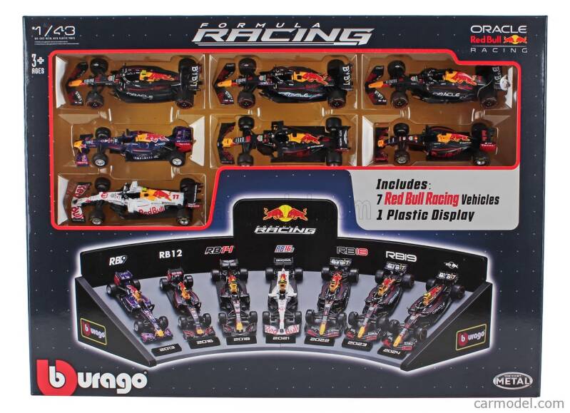 Brinic Modelcars Bburago Red Bull Racing Formule 1 - Set van 7 auto's