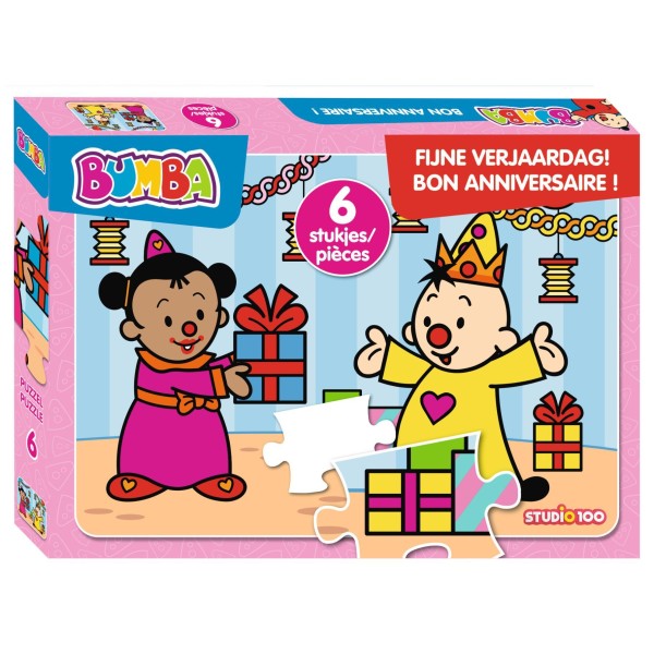 Bumba Puzzel 6 Stuks Fijne Verjaardag