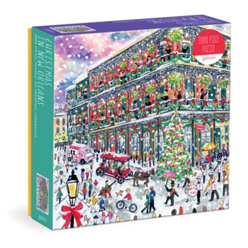 Galison Mudpuppy Michael Storrings Christmas In New Orleans 1000 Piece Puzzle With Square Box -   (ISBN: 9780735375857)