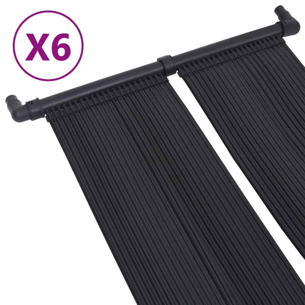 vidaXL Solarverwarmingspanelen voor zwembad 6 st 80x310 cm