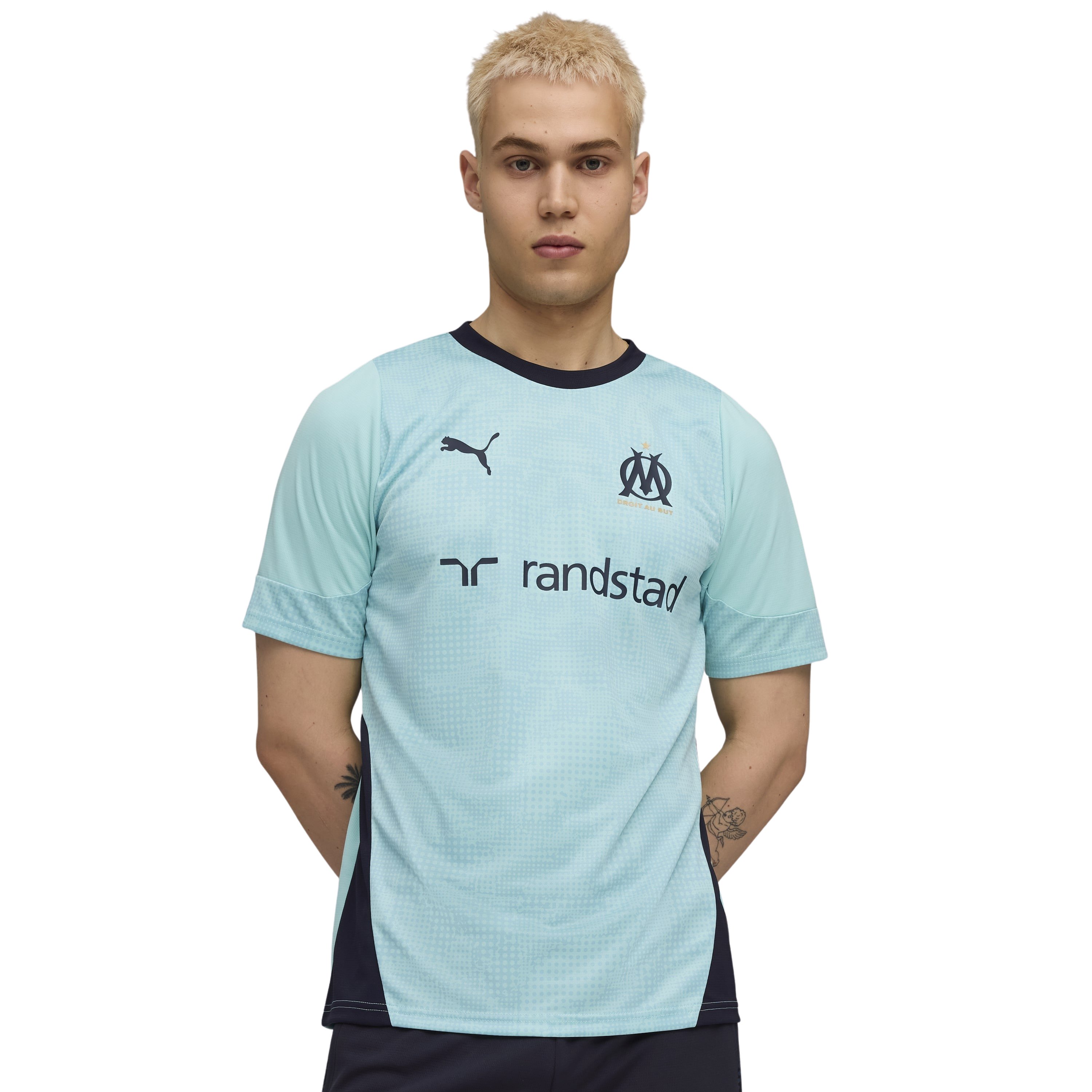 PUMA Olympique Marseille Trainingsshirt 2025-2026 Lichtblauw Donkerblauw