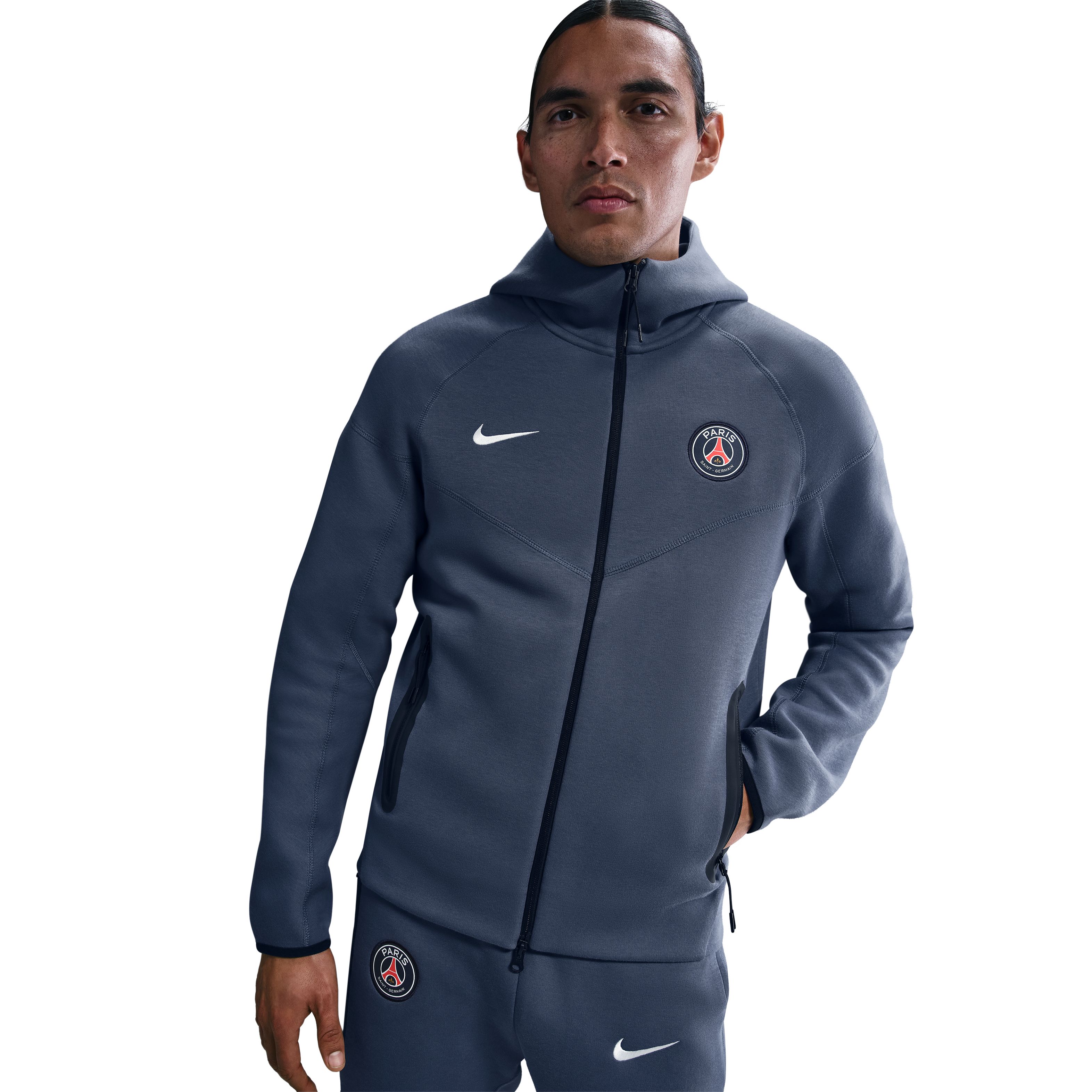 Nike Paris Saint-Germain Tech Fleece Vest 2025-2026 Blauw Wit
