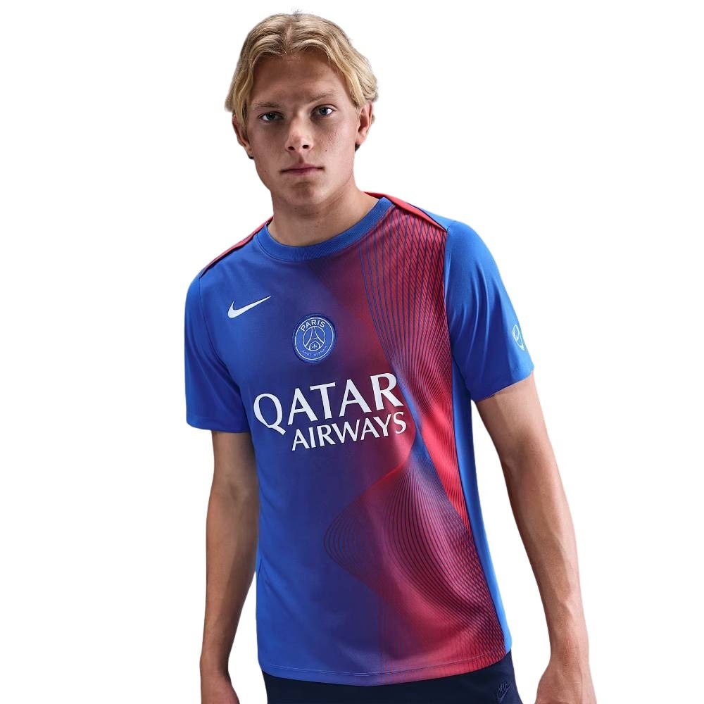 Nike Paris Saint-Germain Pre-Match Trainingsshirt 2025-2026 Blauw Rood Wit
