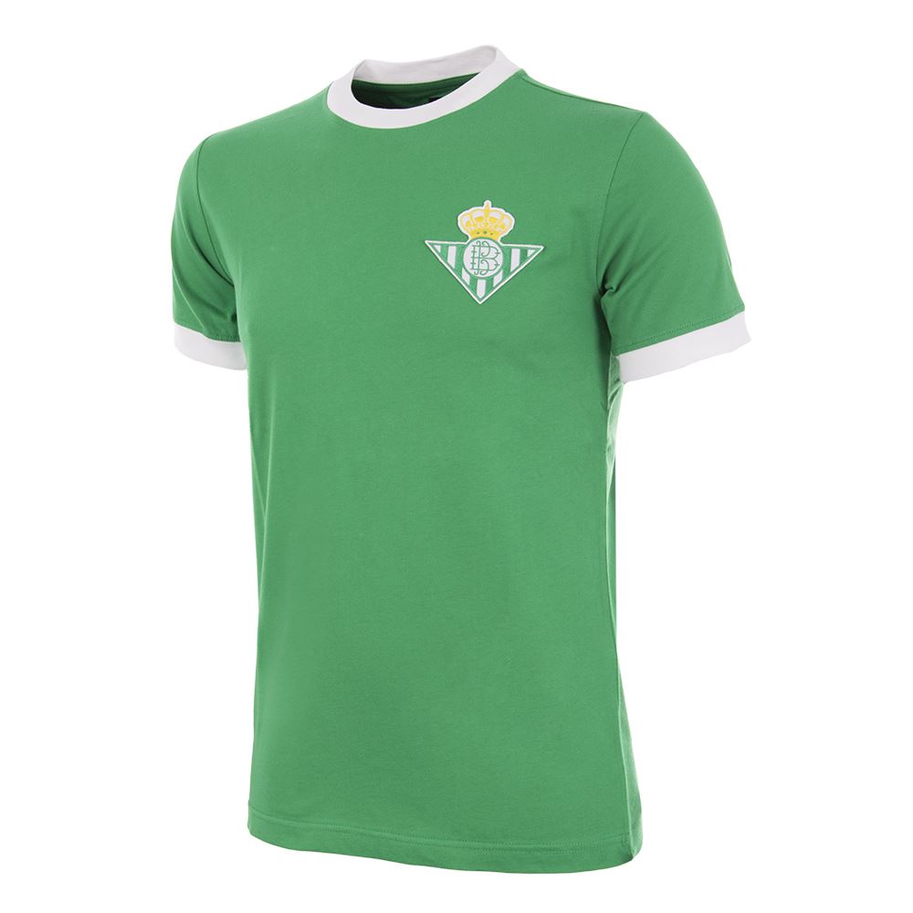 COPA Real Betis 1970's Away Retro Voetbalshirt Groen Wit