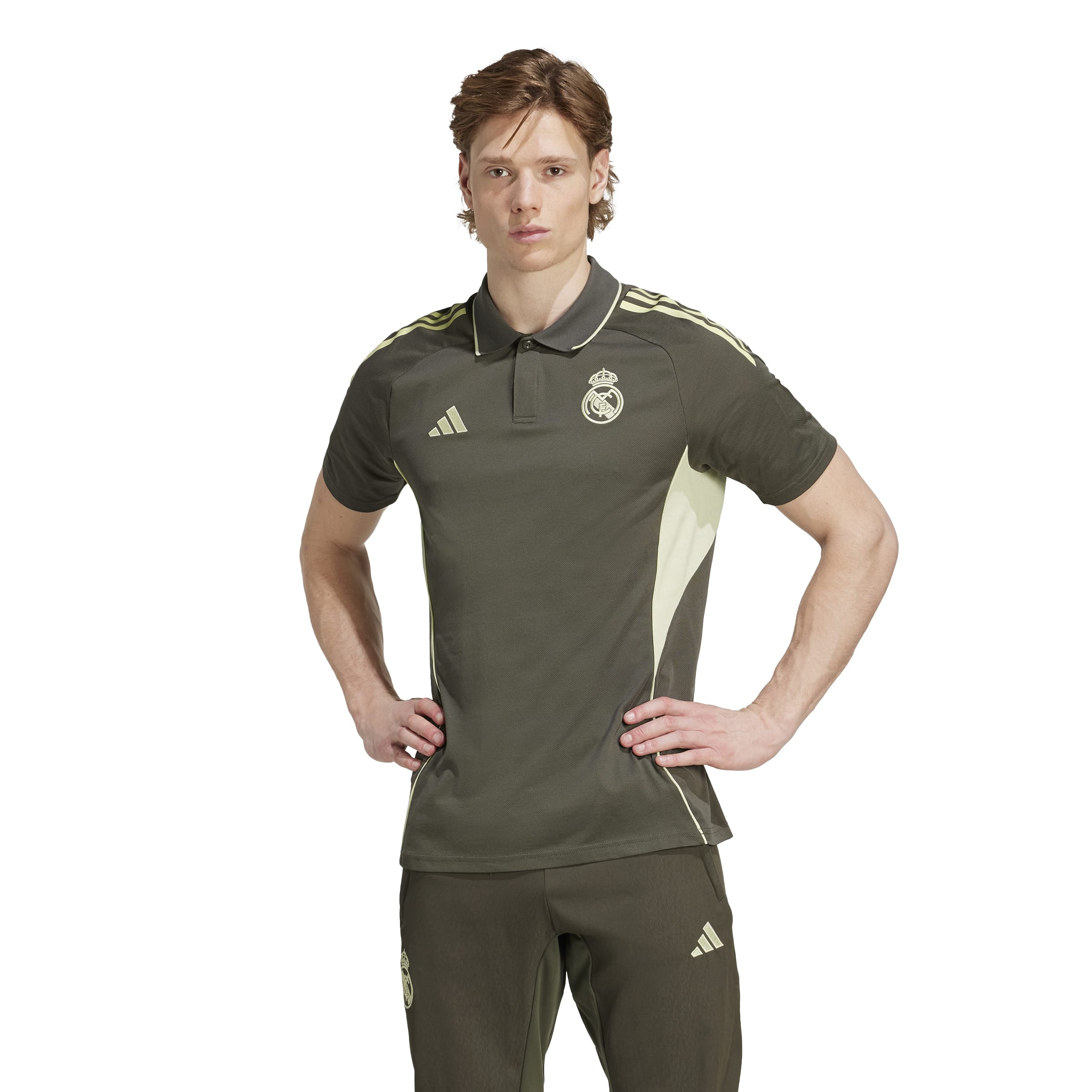 Adidas Real Madrid Polo 2025-2026 Grijs Lichtgroen