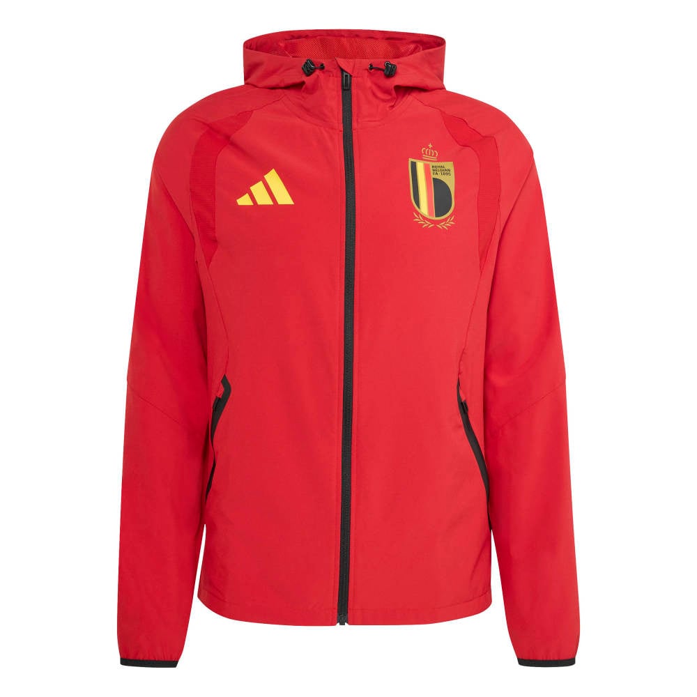 Adidas België Tiro Travel Windbreaker 2026-2028 Rood Geel Zwart
