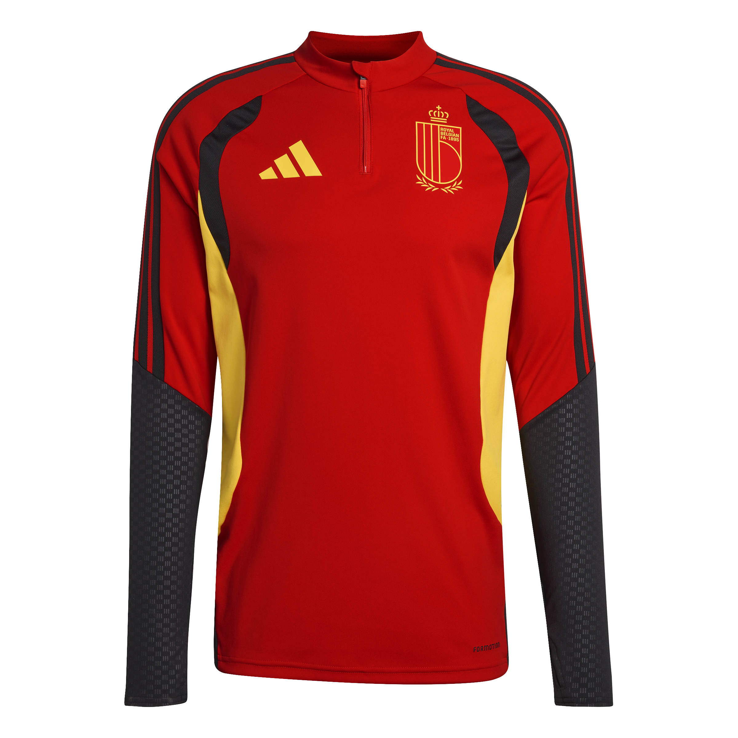 Adidas België Trainingstrui 1/4-Zip 2026-2028 Kids Rood Geel Zwart