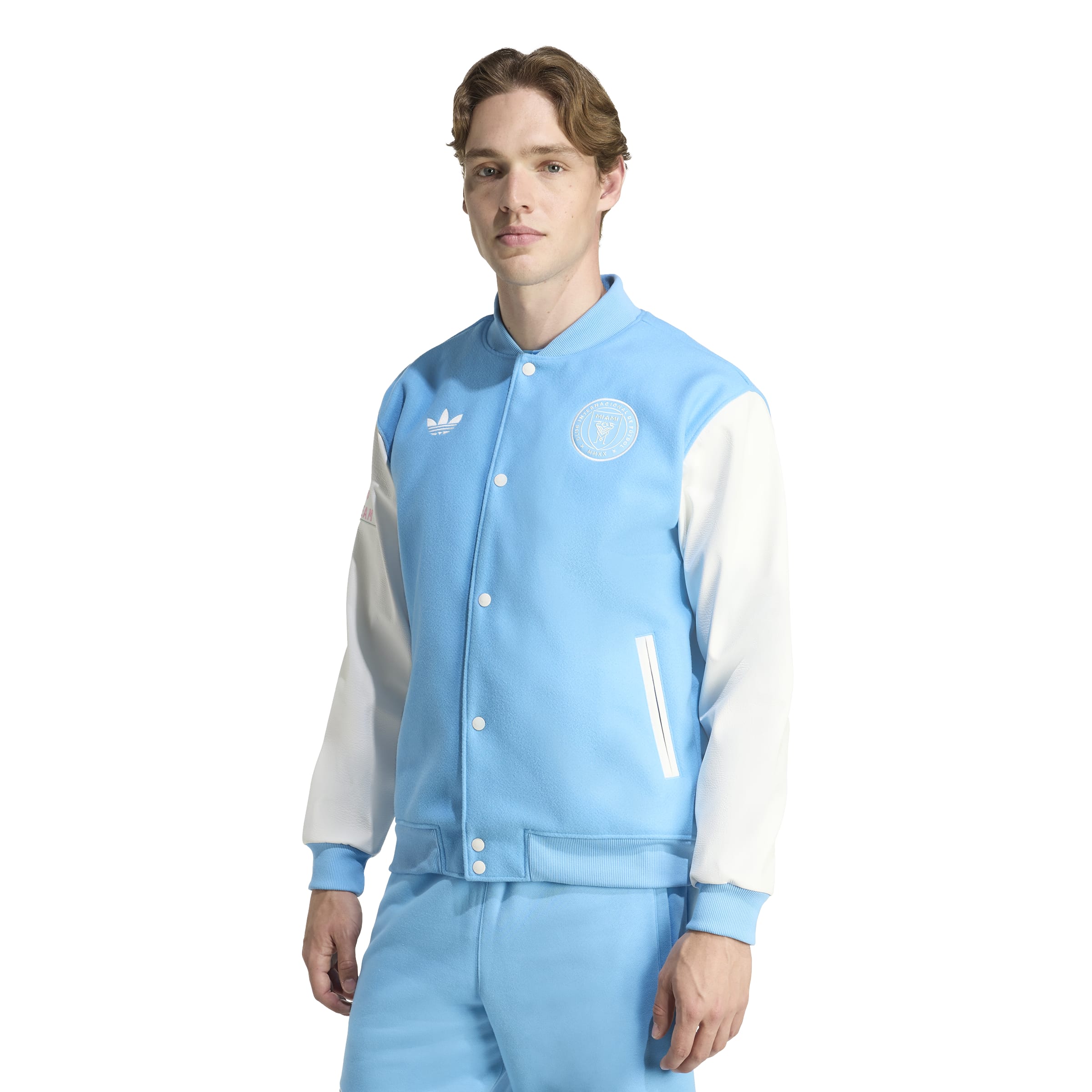 Adidas Inter Miami CF Originals Trainingsjack 2025-2026 Blauw Wit Roze