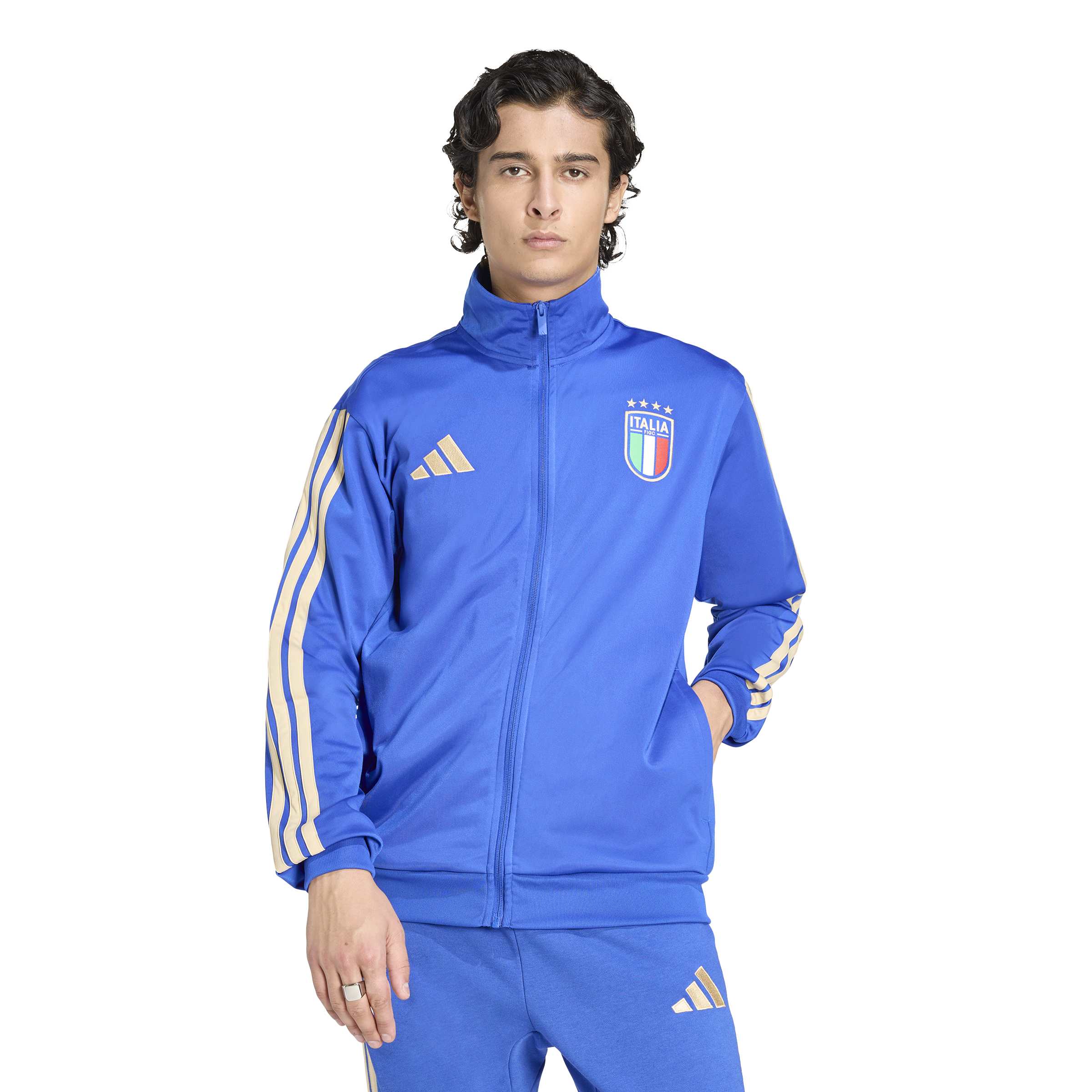 Adidas Italië DNA Trainingsjack 2026-2028 Blauw Goud