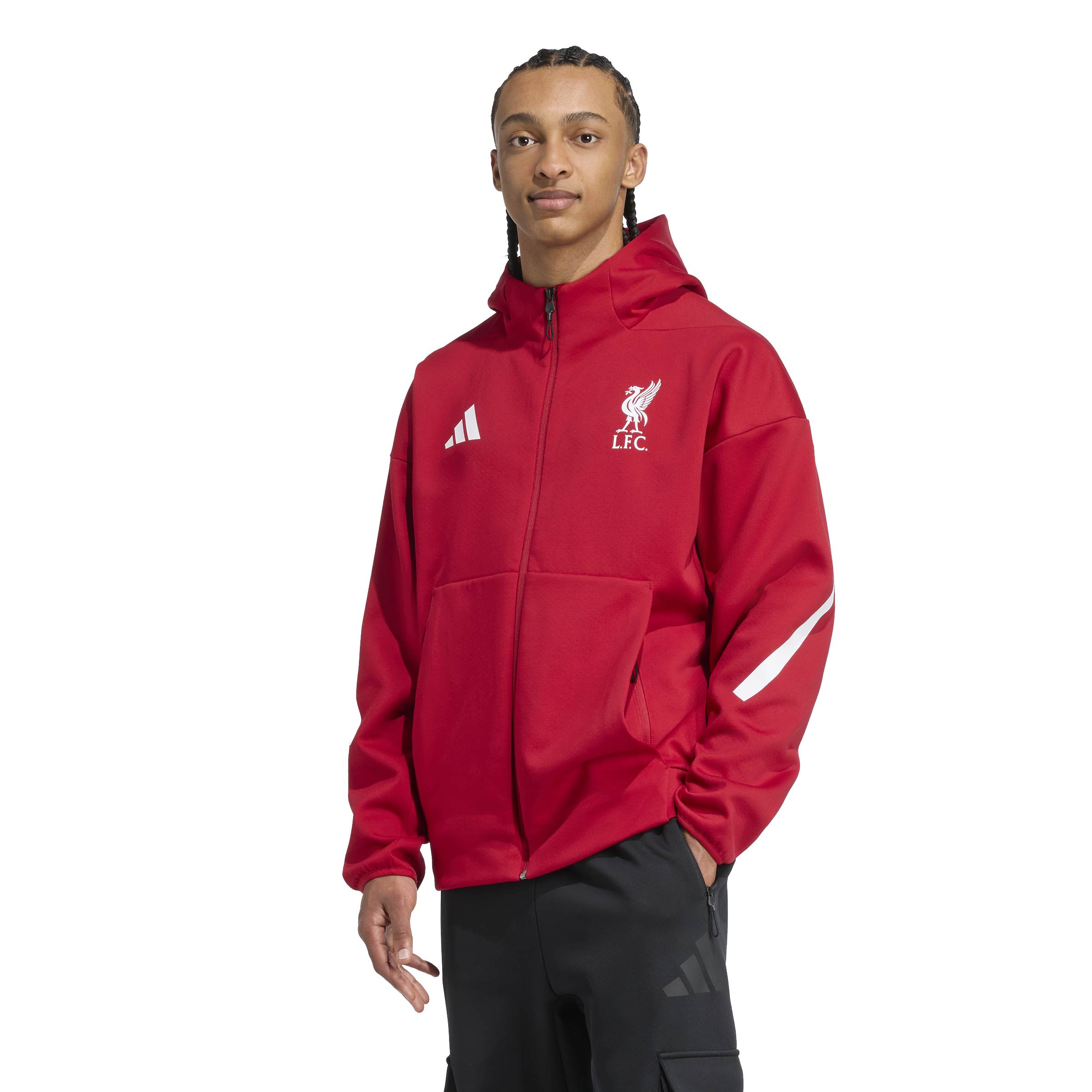 Adidas Liverpool Anthem Trainingsjack 2025-2026 Rood Wit