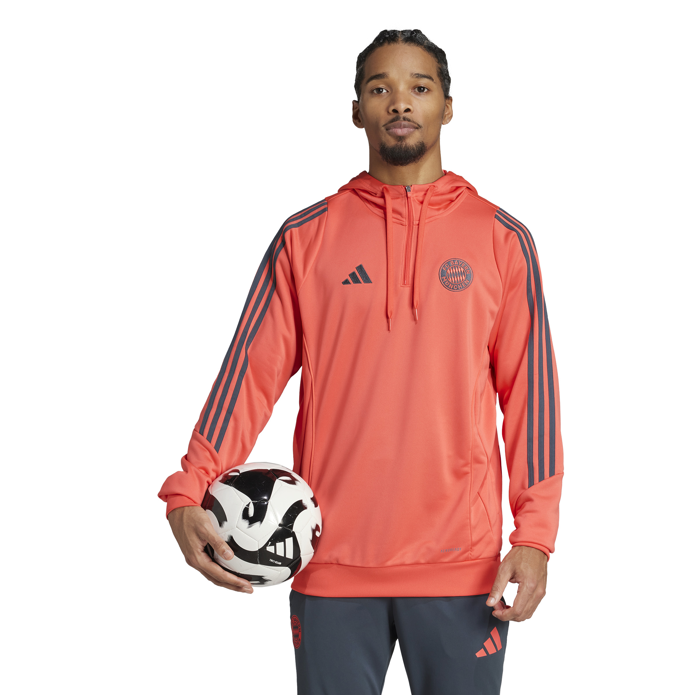 Adidas Bayern München Track Hoodie 2025-2026 Oranje Donkergrijs
