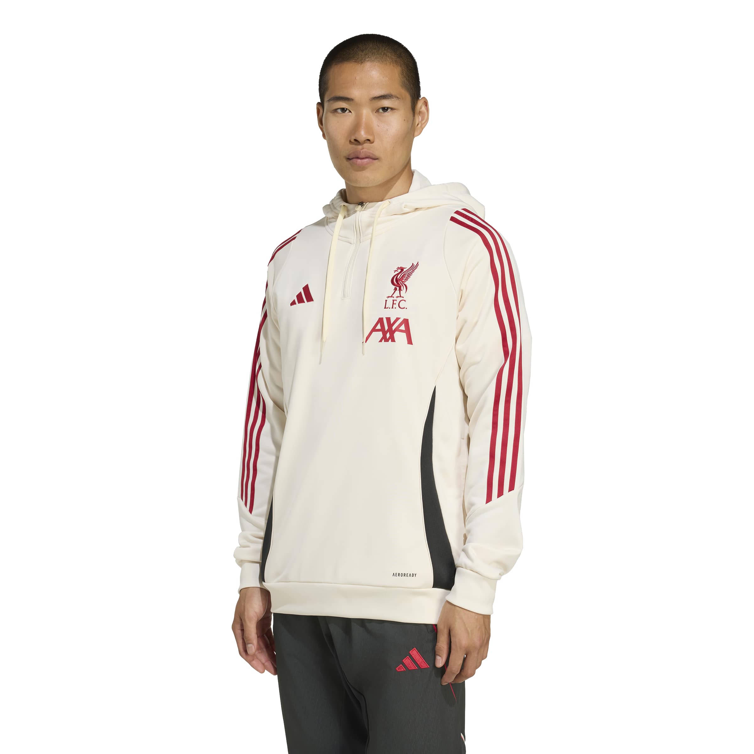 Adidas Liverpool Track Hoodie 2025-2026 Wit Rood Zwart