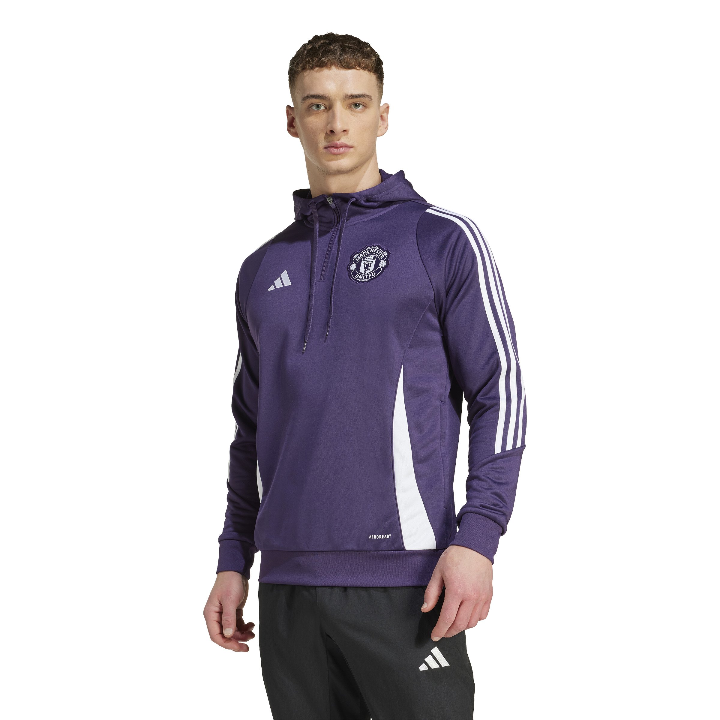 Adidas Manchester United Track Hoodie 2025-2026 Paars Wit