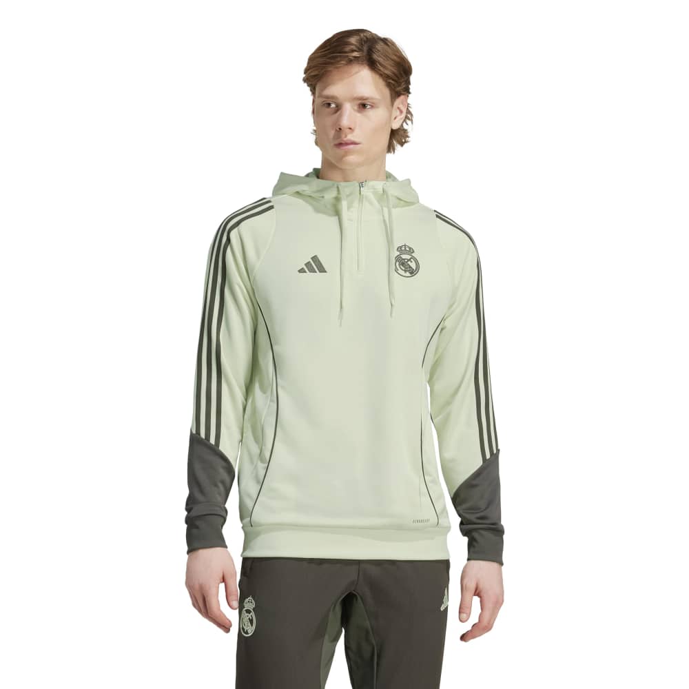 Adidas Real Madrid Track Hoodie 2025-2026 Lichtgroen Grijs