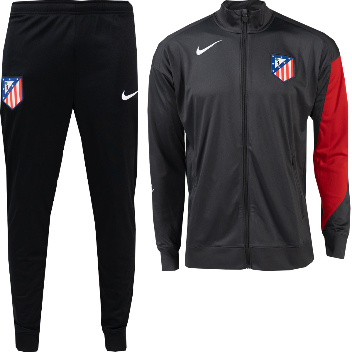 Nike Atletico Madrid Strike Trainingspak Full-Zip 2025-2026 Grijs Zwart Rood Wit