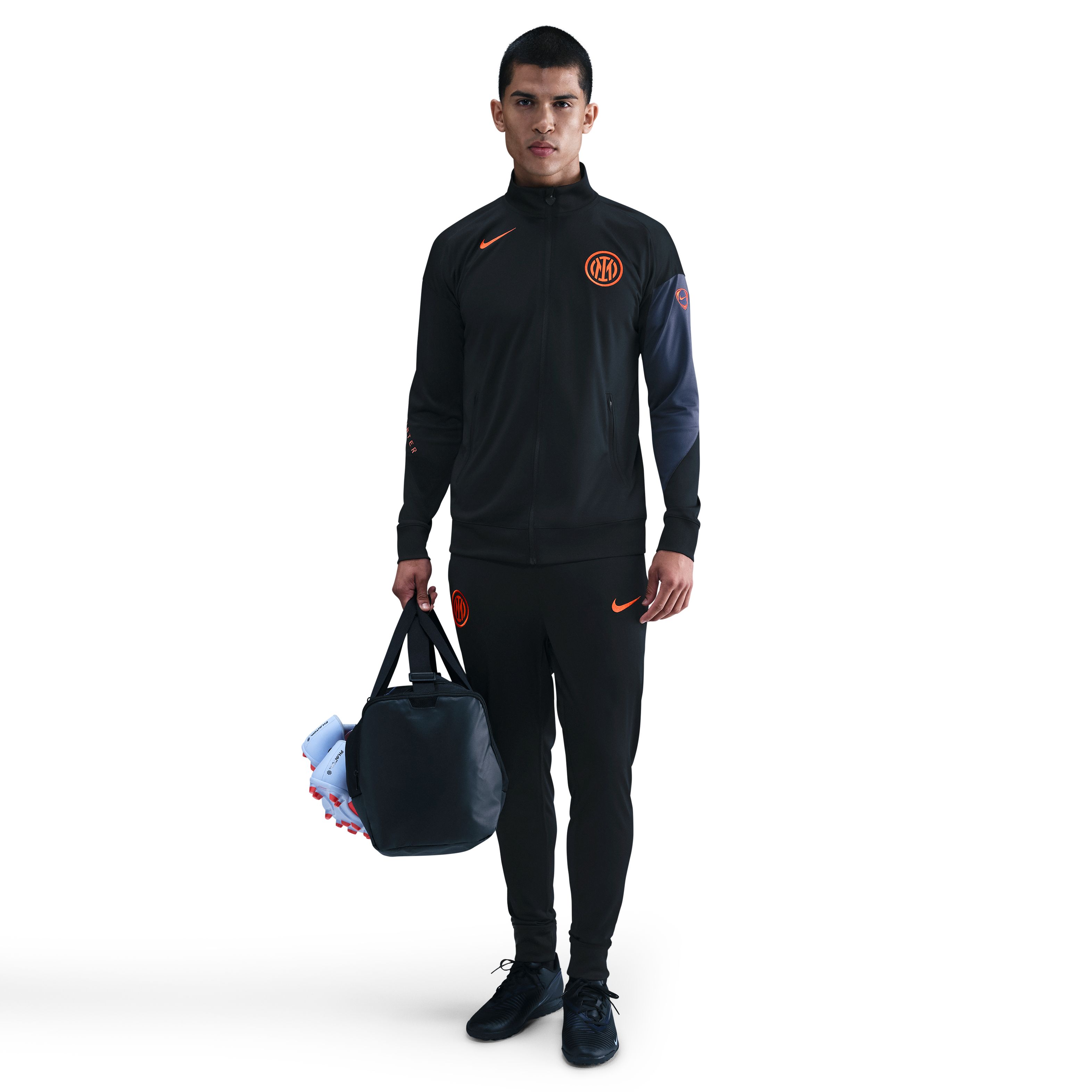 Nike Inter Milan Strike Trainingspak Full-Zip 2025-2026 Zwart Donkerblauw Oranje
