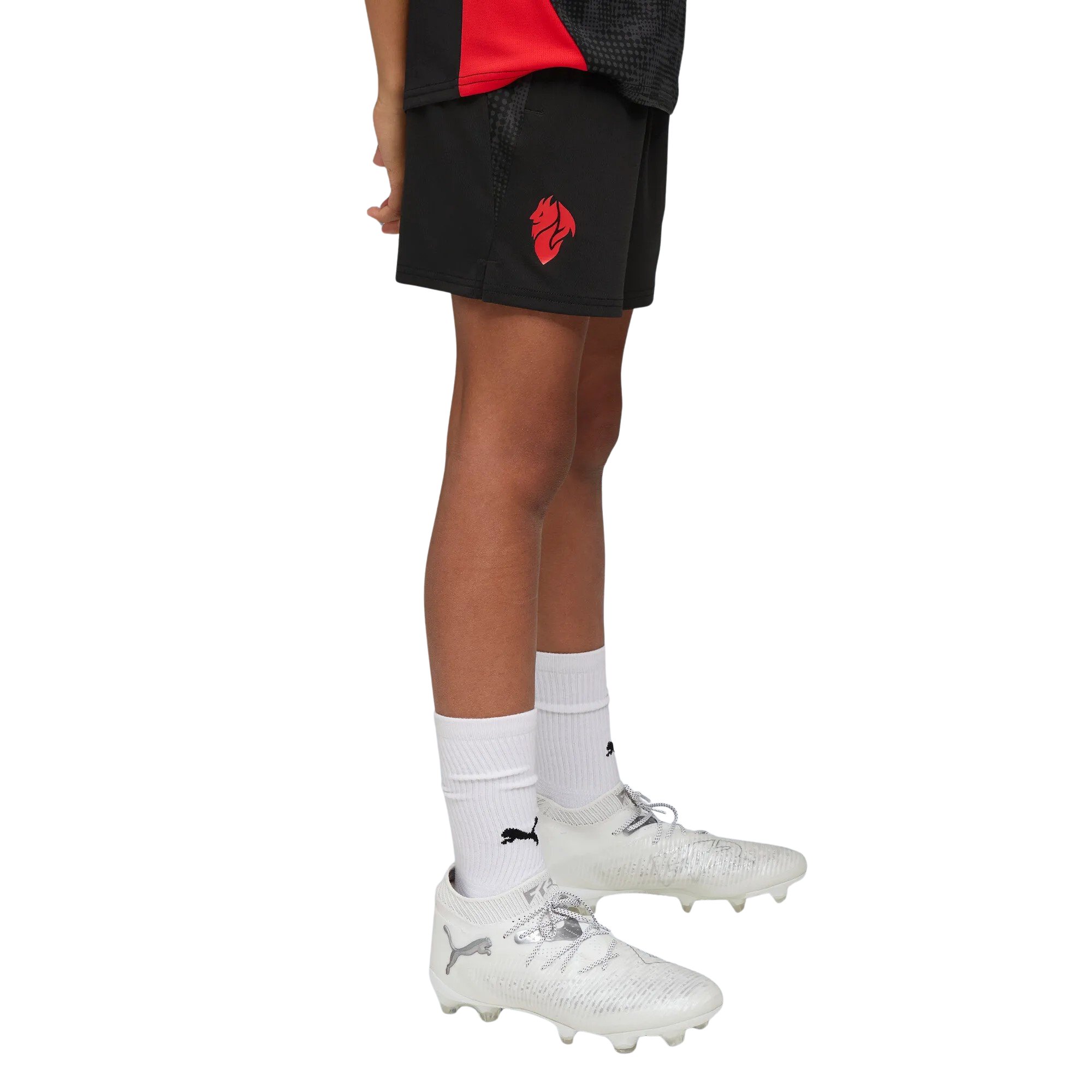 PUMA AC Milan Trainingsbroekje 2025-2026 Kids Zwart Rood
