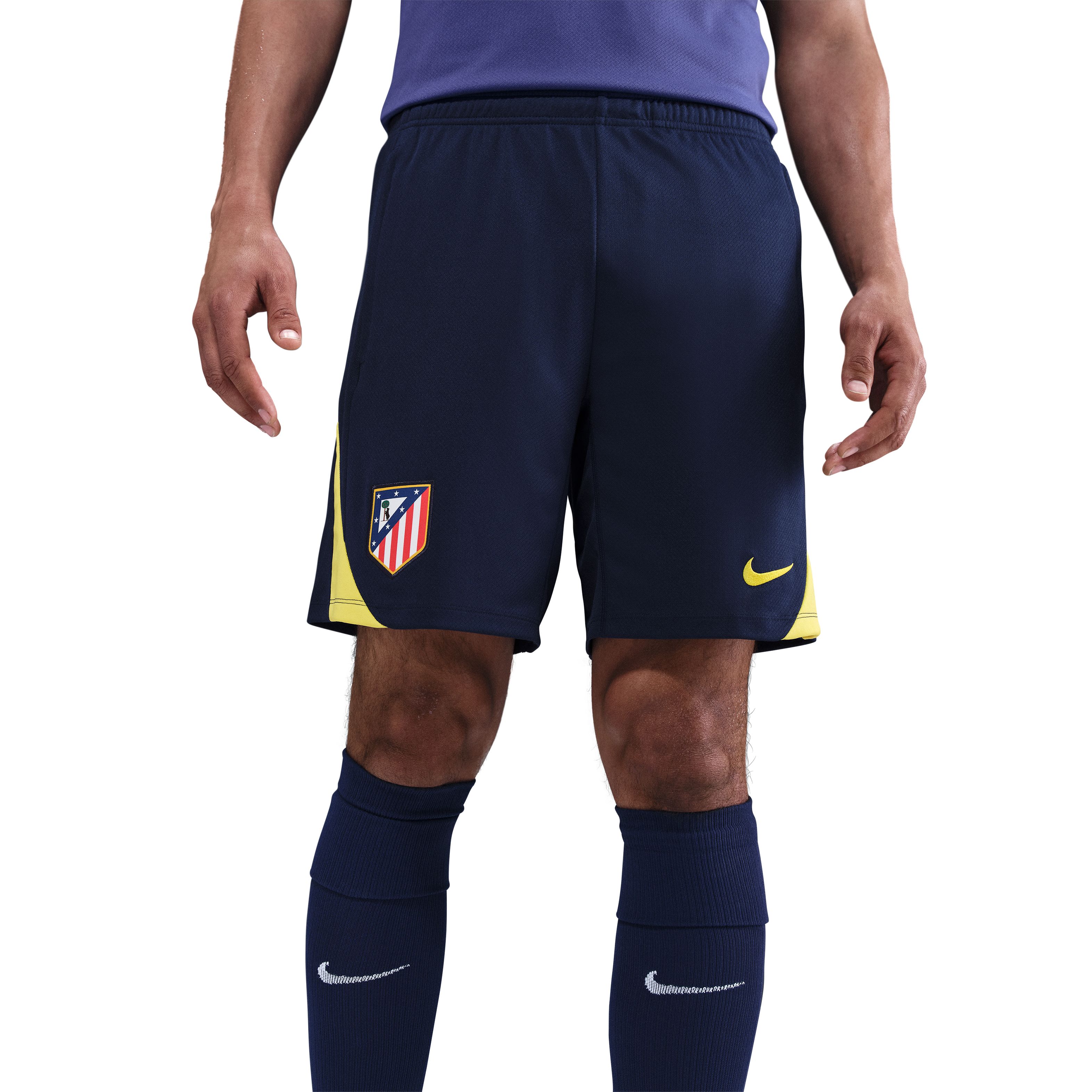 Nike Atletico Madrid Strike Trainingsbroekje 2025-2026 Donkerblauw Geel