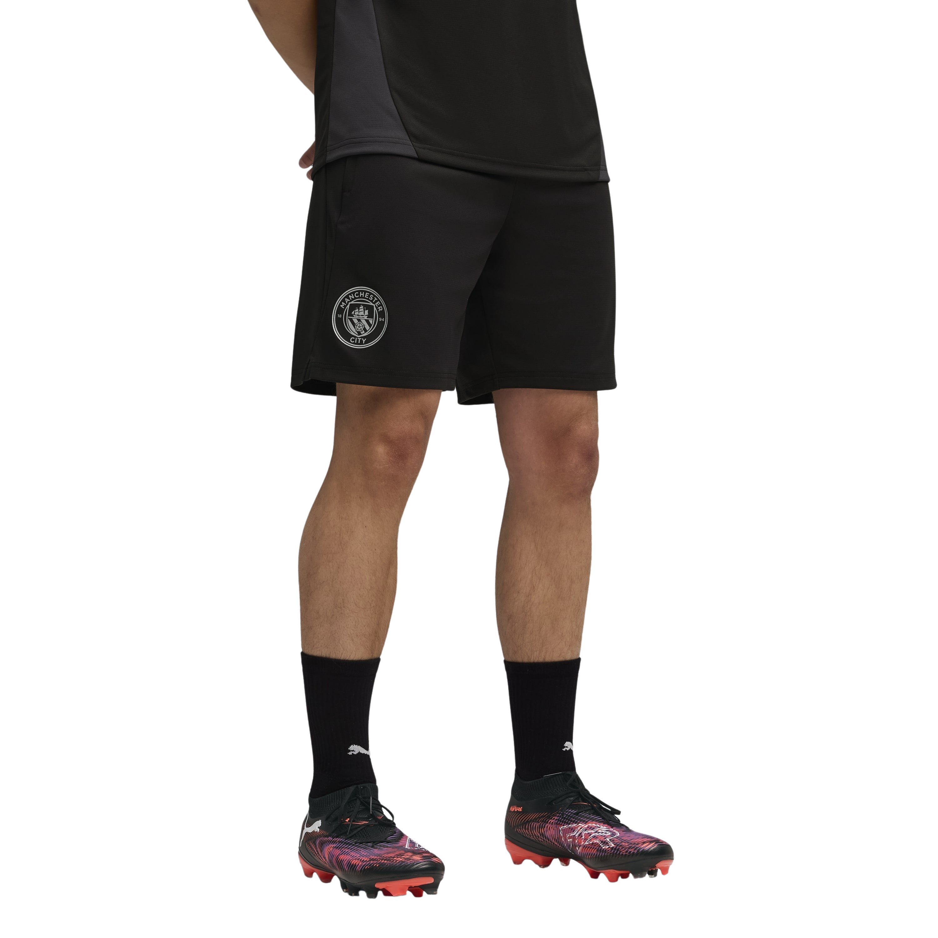 PUMA Manchester City Trainingsbroekje 2025-2026 Zwart Zilver