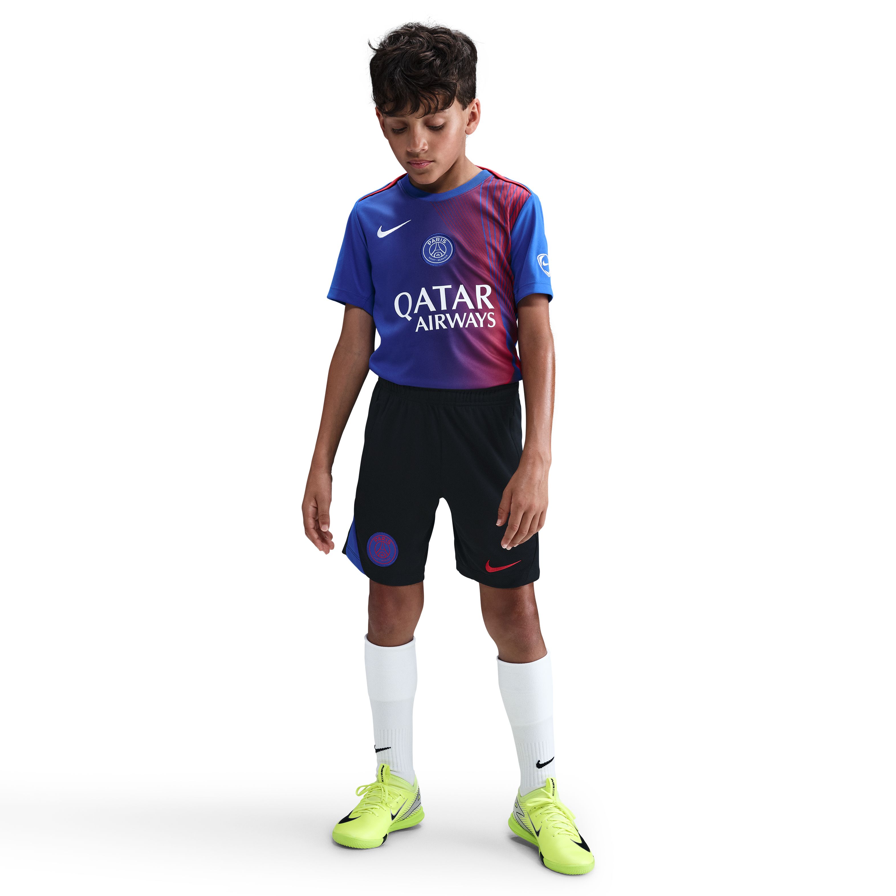 Nike Paris Saint-Germain Strike Trainingsbroekje 2025-2026 Kids Zwart Blauw Rood