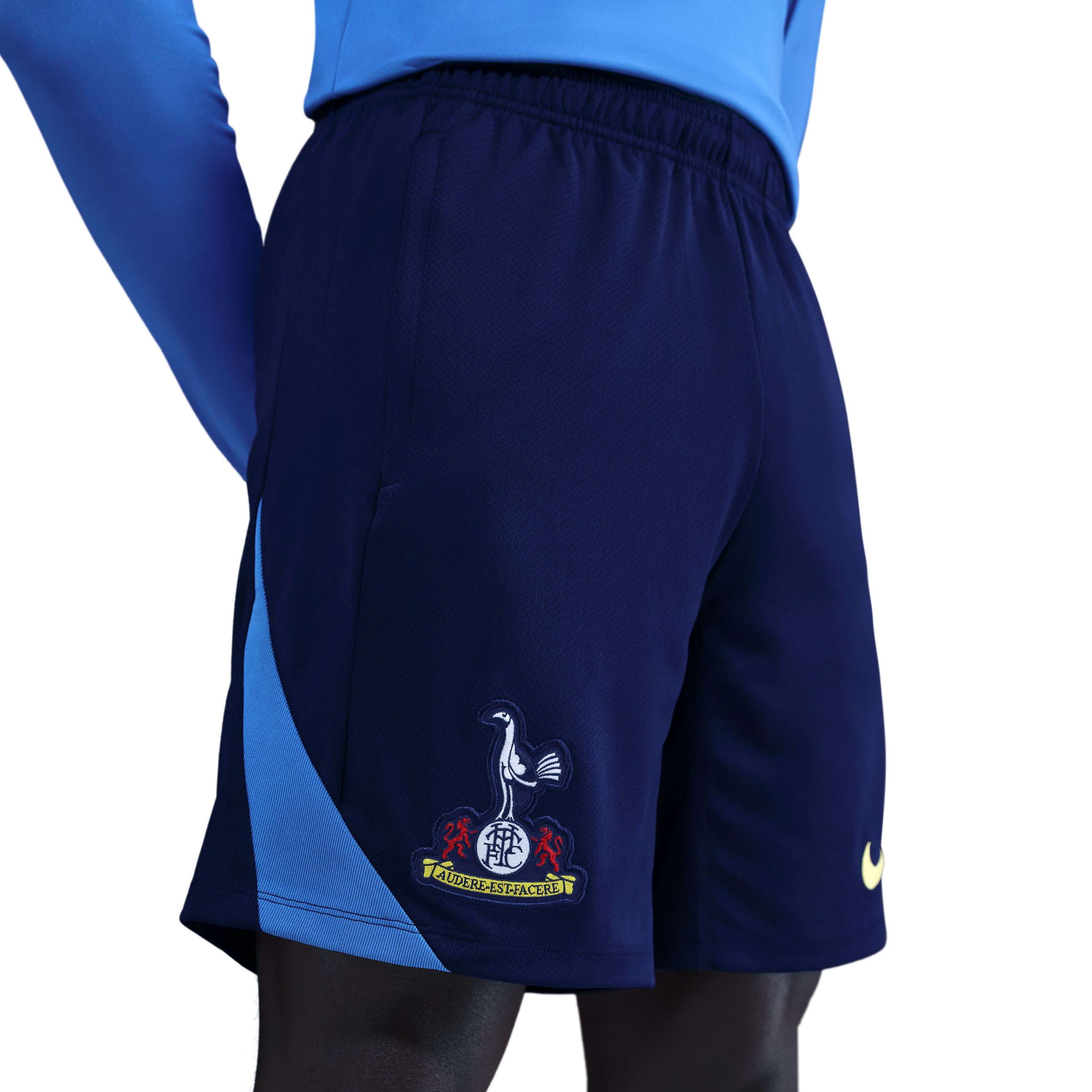 Nike Tottenham Hotspur Strike Trainingsbroekje 2025-2026 Donkerblauw Blauw Felgeel