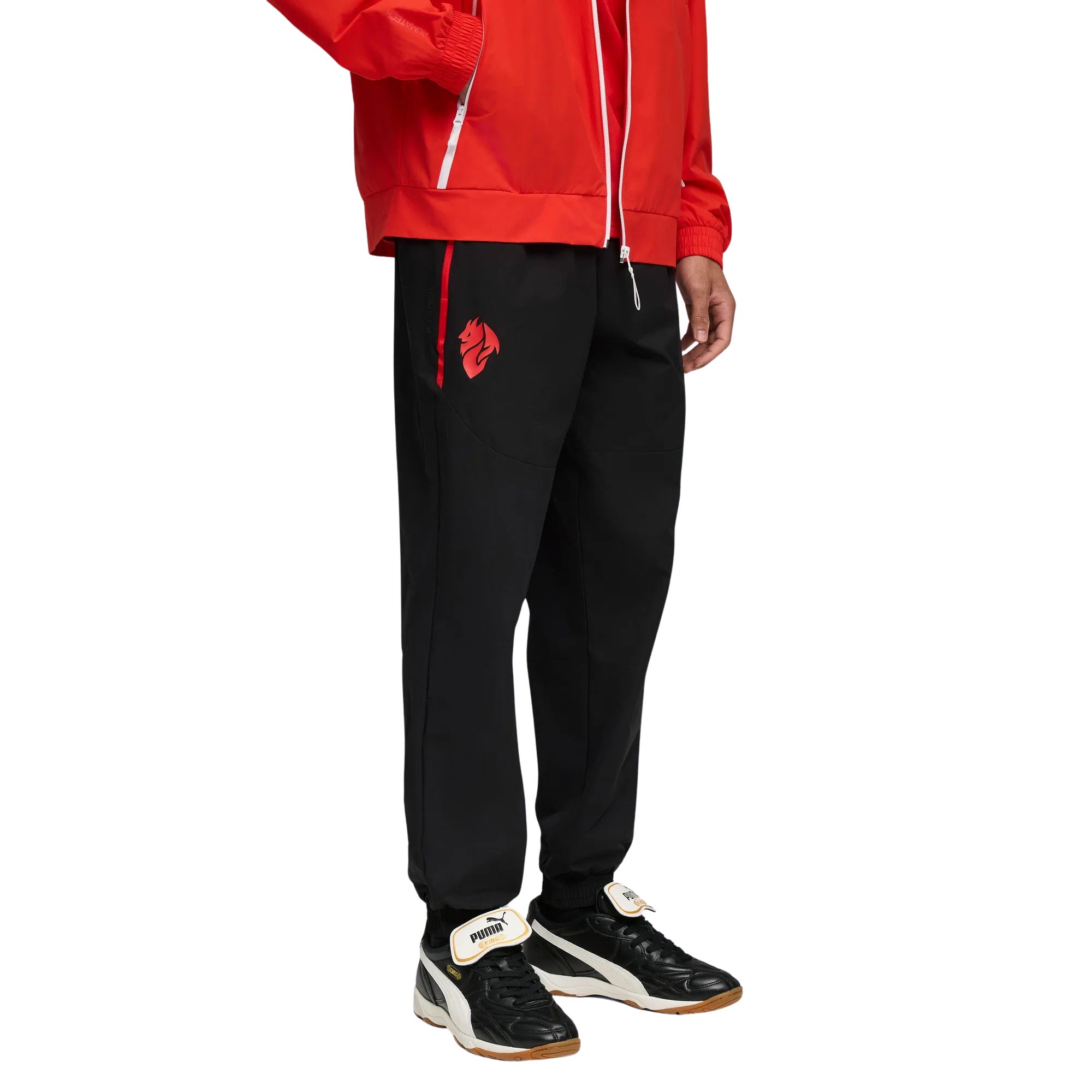 PUMA AC Milan tech Trainingsbroek Woven 2025-2026 Zwart Rood