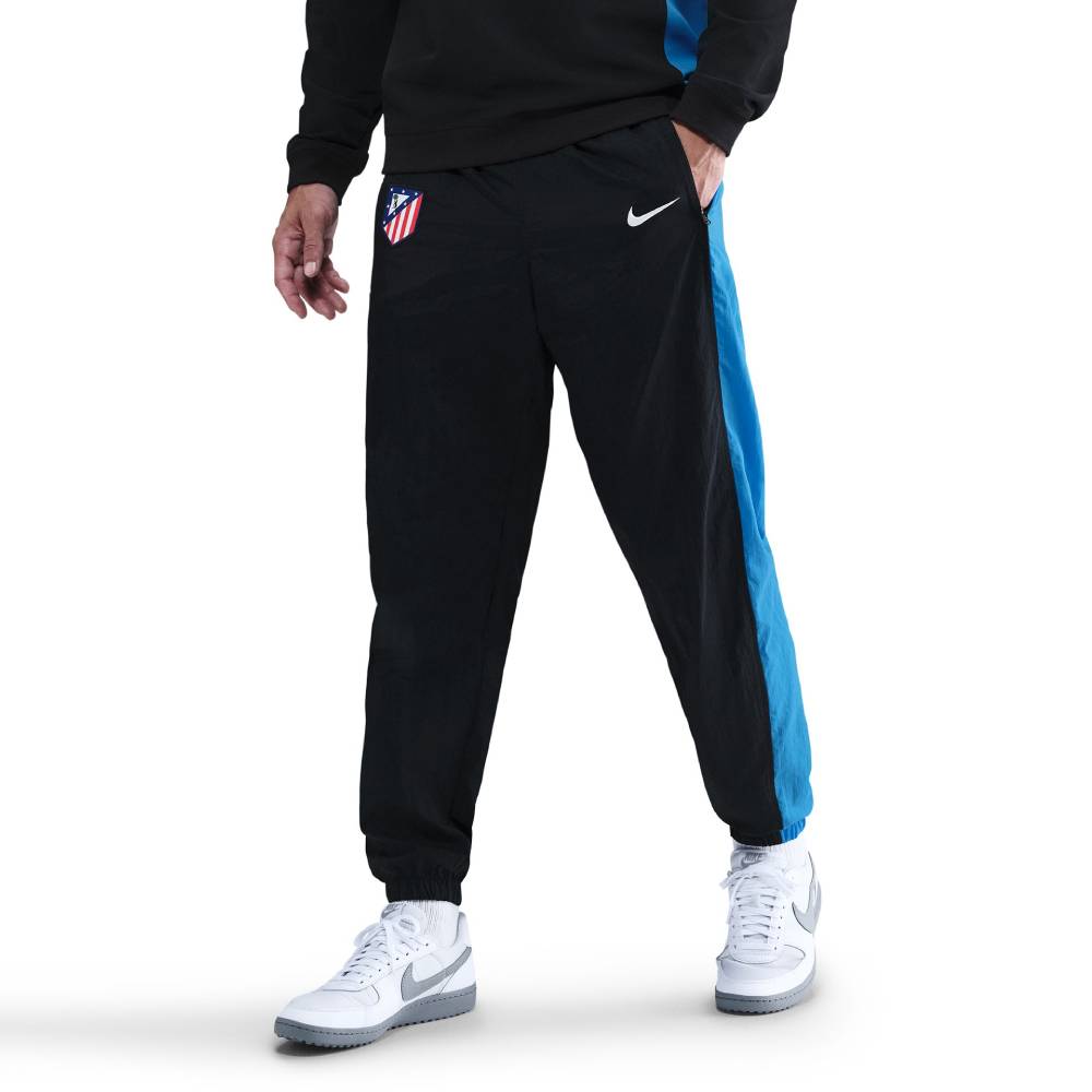 Nike Atletico Madrid Total 90 Trainingsbroek Woven 2025-2026 Zwart Blauw Wit