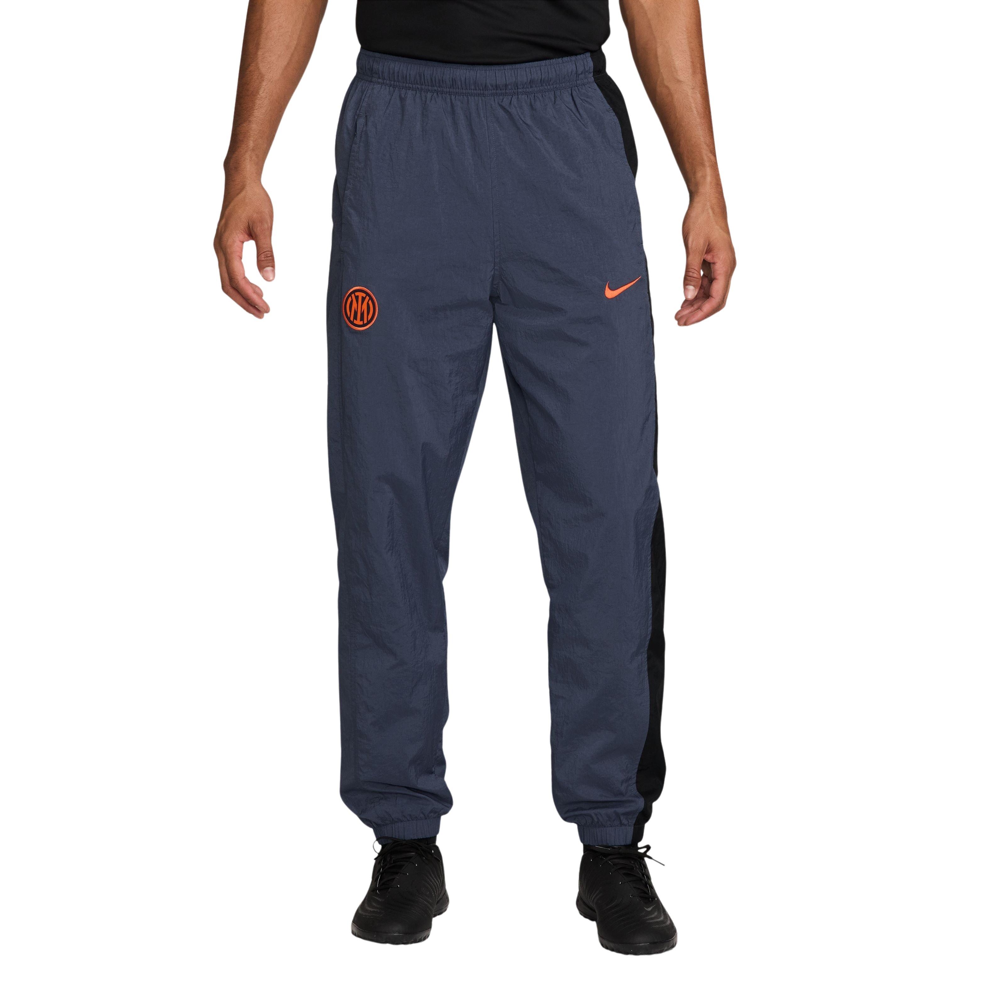 Nike Inter Milan Total 90 Trainingsbroek Woven 2025-2026 Donkerblauw Zwart Oranje