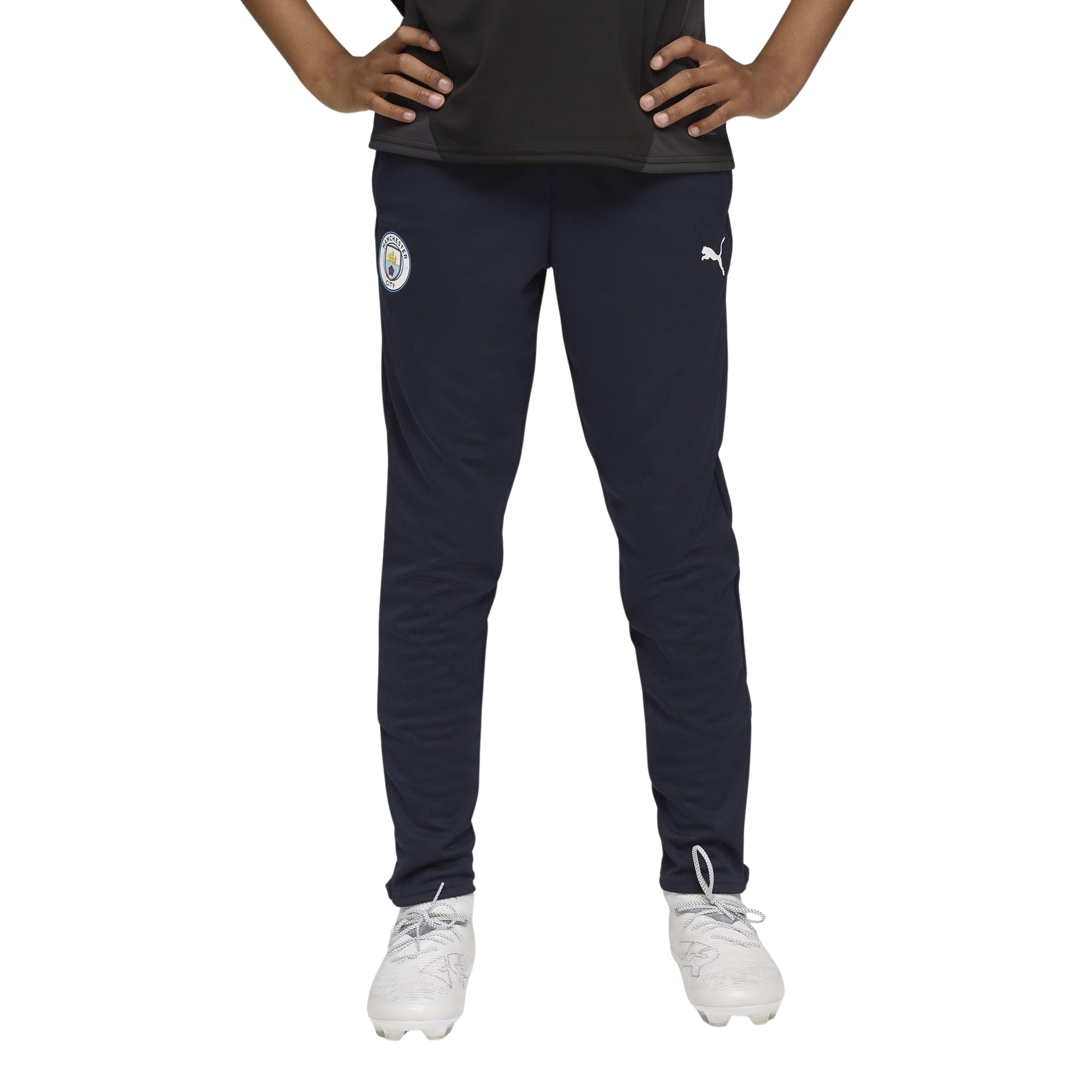 PUMA Manchester City Trainingsbroek 2025-2026 Kids Donkerblauw Wit
